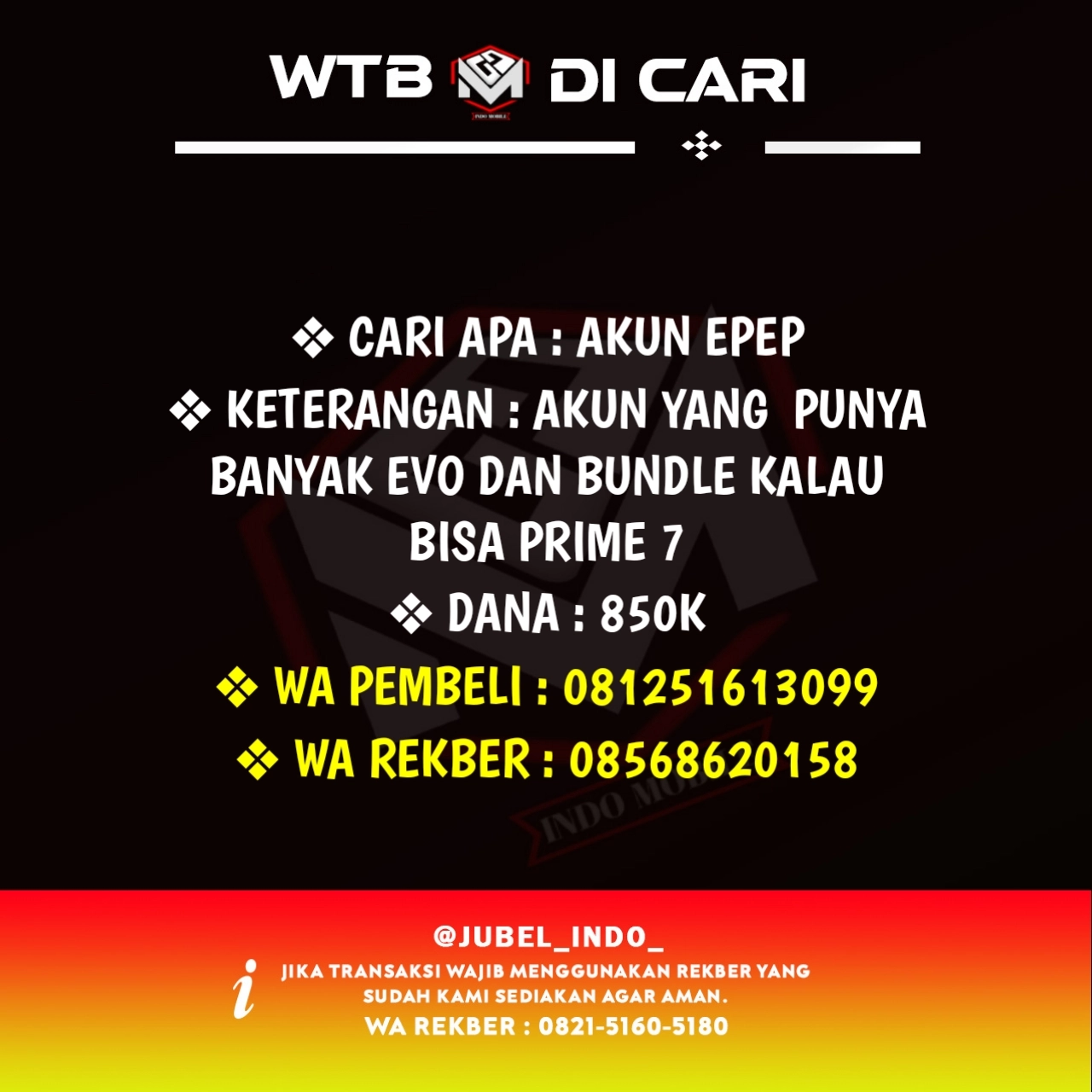 CARI AKUN FF #FF1189