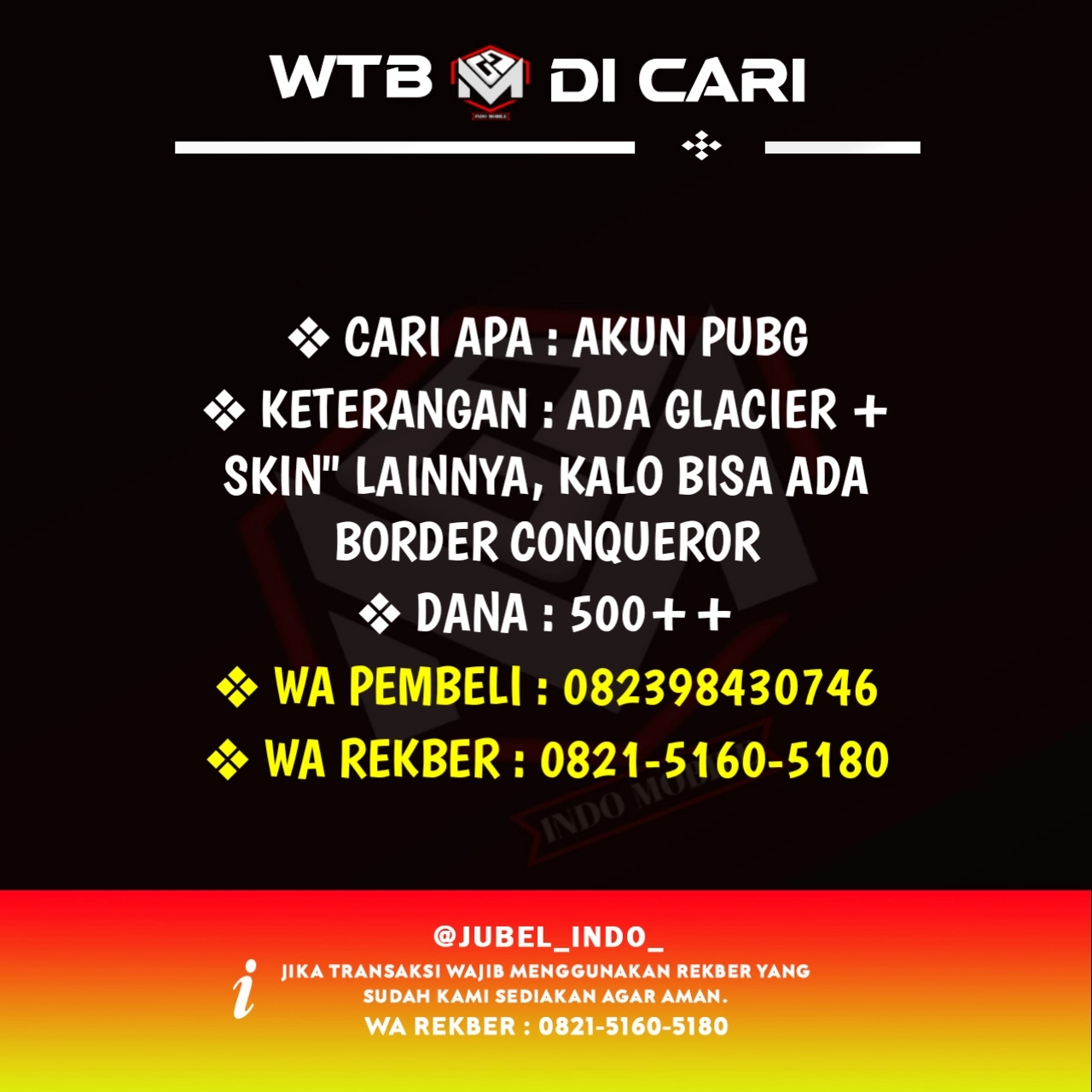 CARI AKUN ML #ML2081