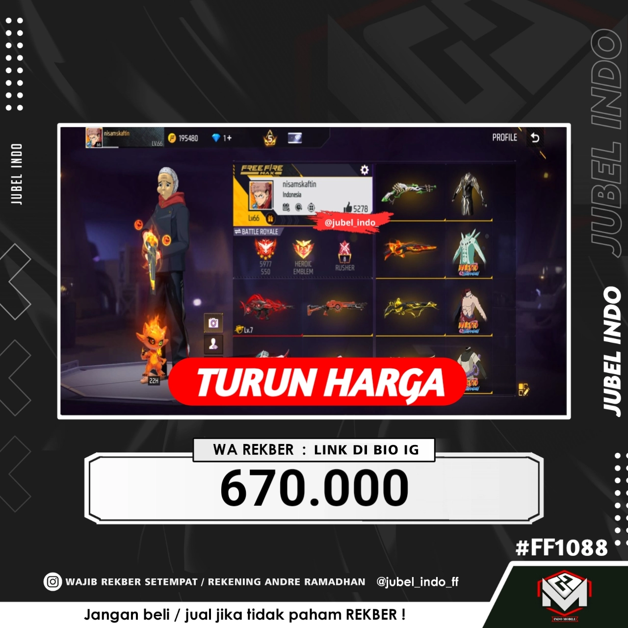 STOK FF #FF1088