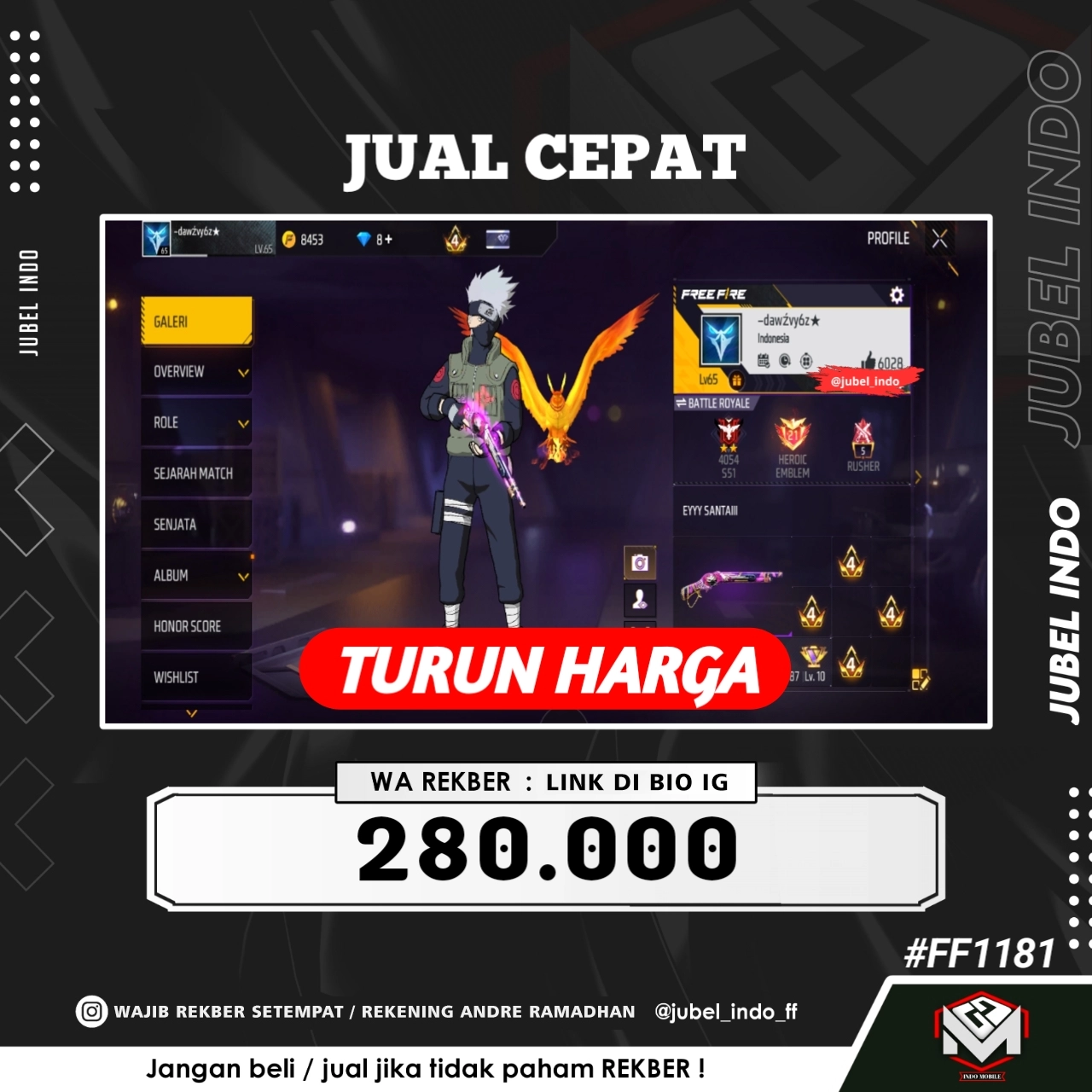 STOK FF #FF1181