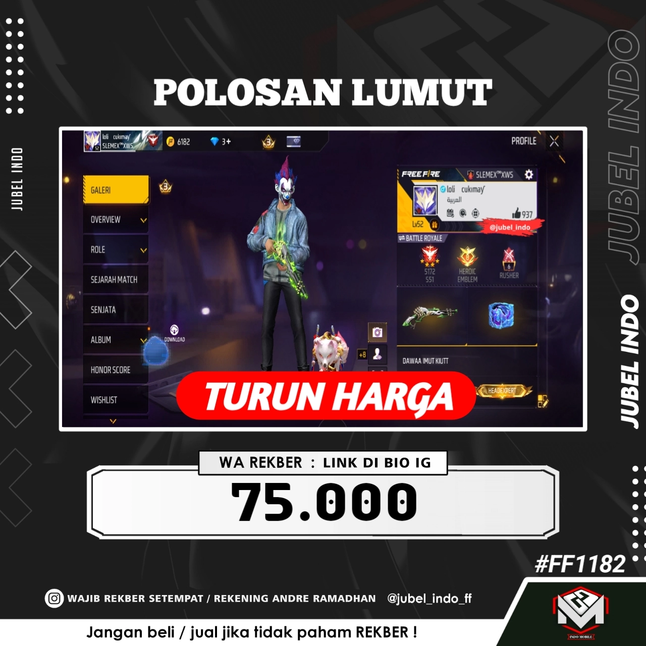 STOK FF #FF1182
