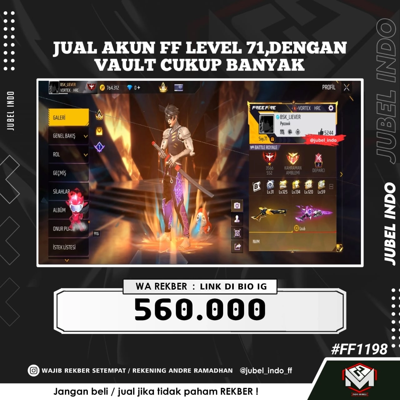 STOK FF #FF1198