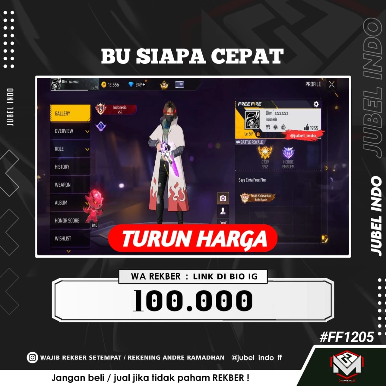 STOK FF #FF1205