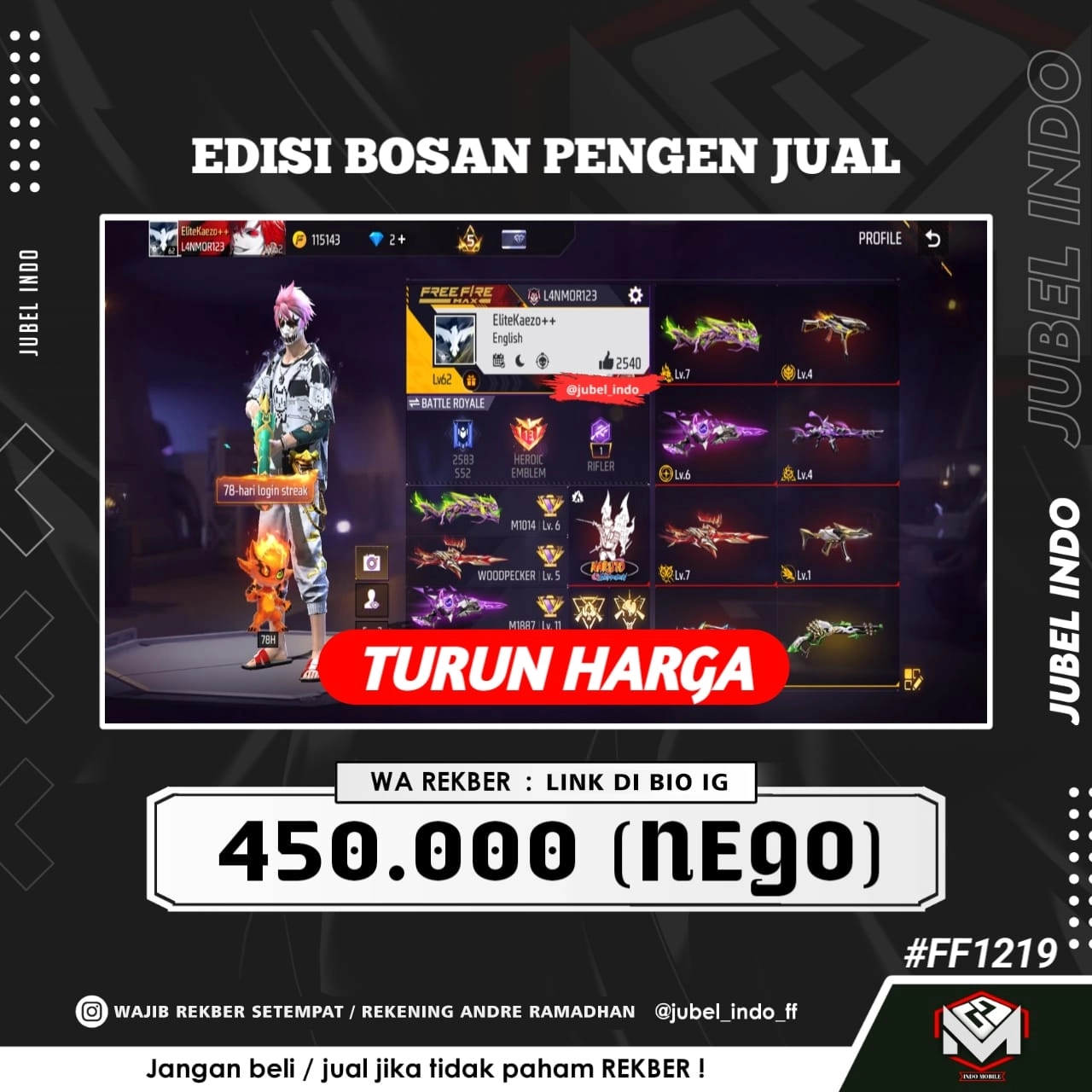 STOK FF #FF1219