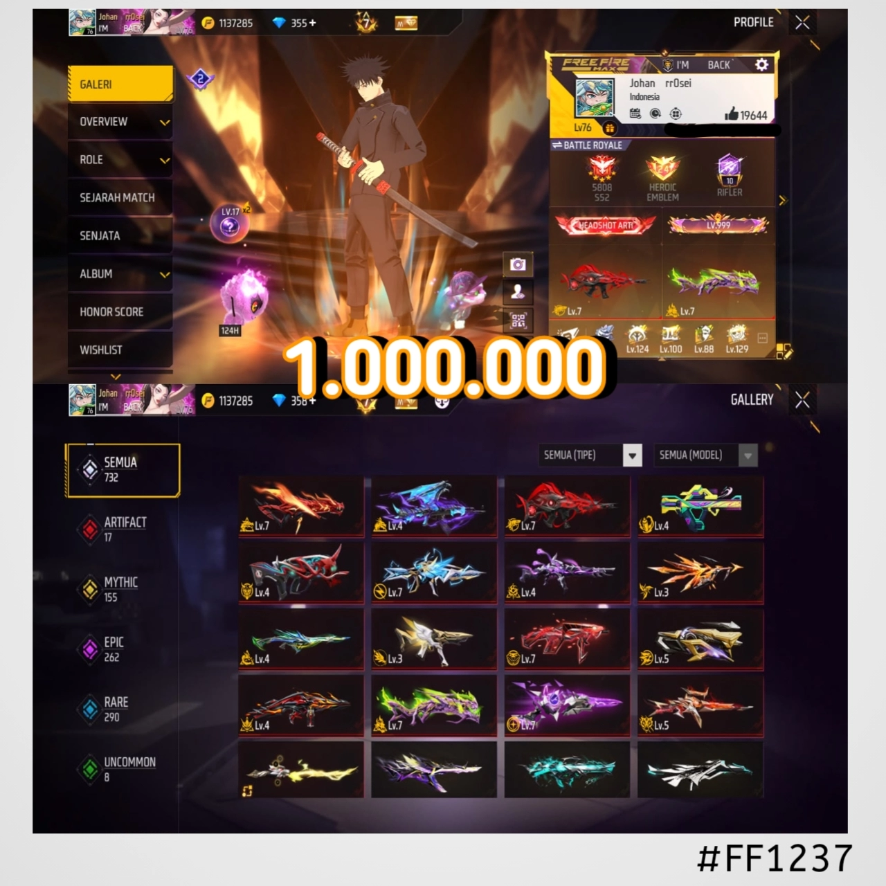 STOK FF #FF1237