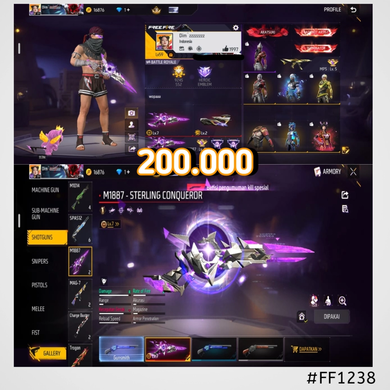 STOK FF #FF1238