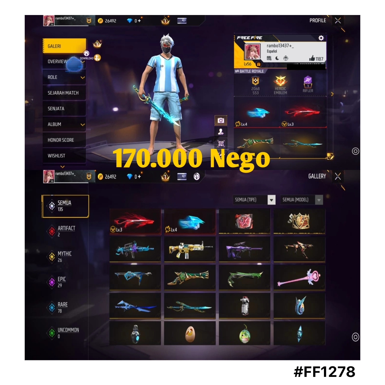 STOK FF #FF1278
