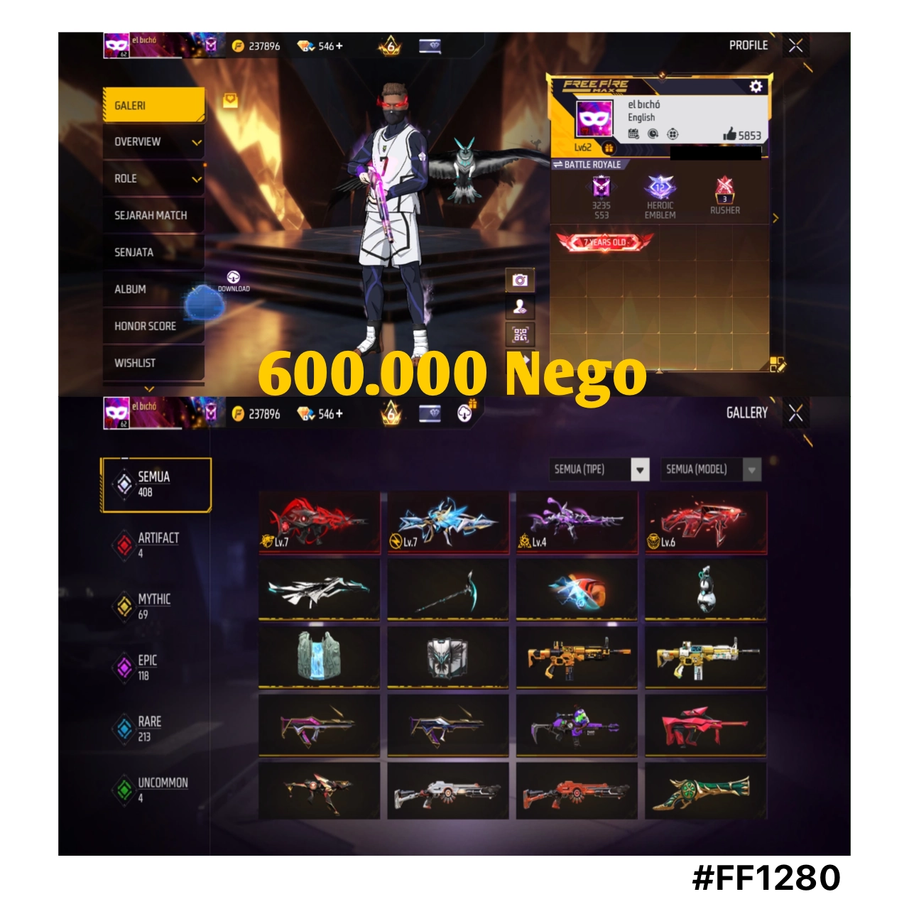 STOK FF #FF1280
