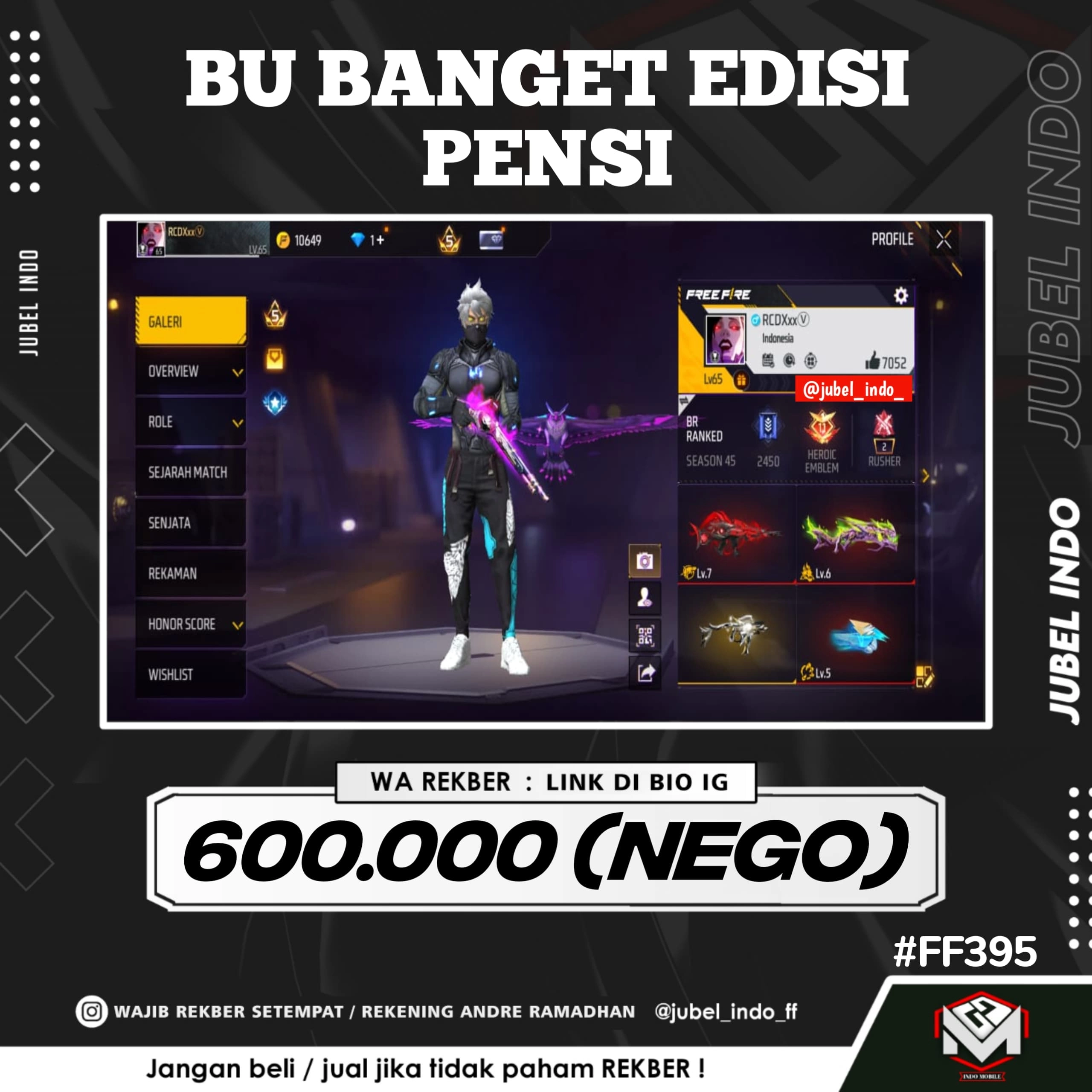STOK FF #FF395