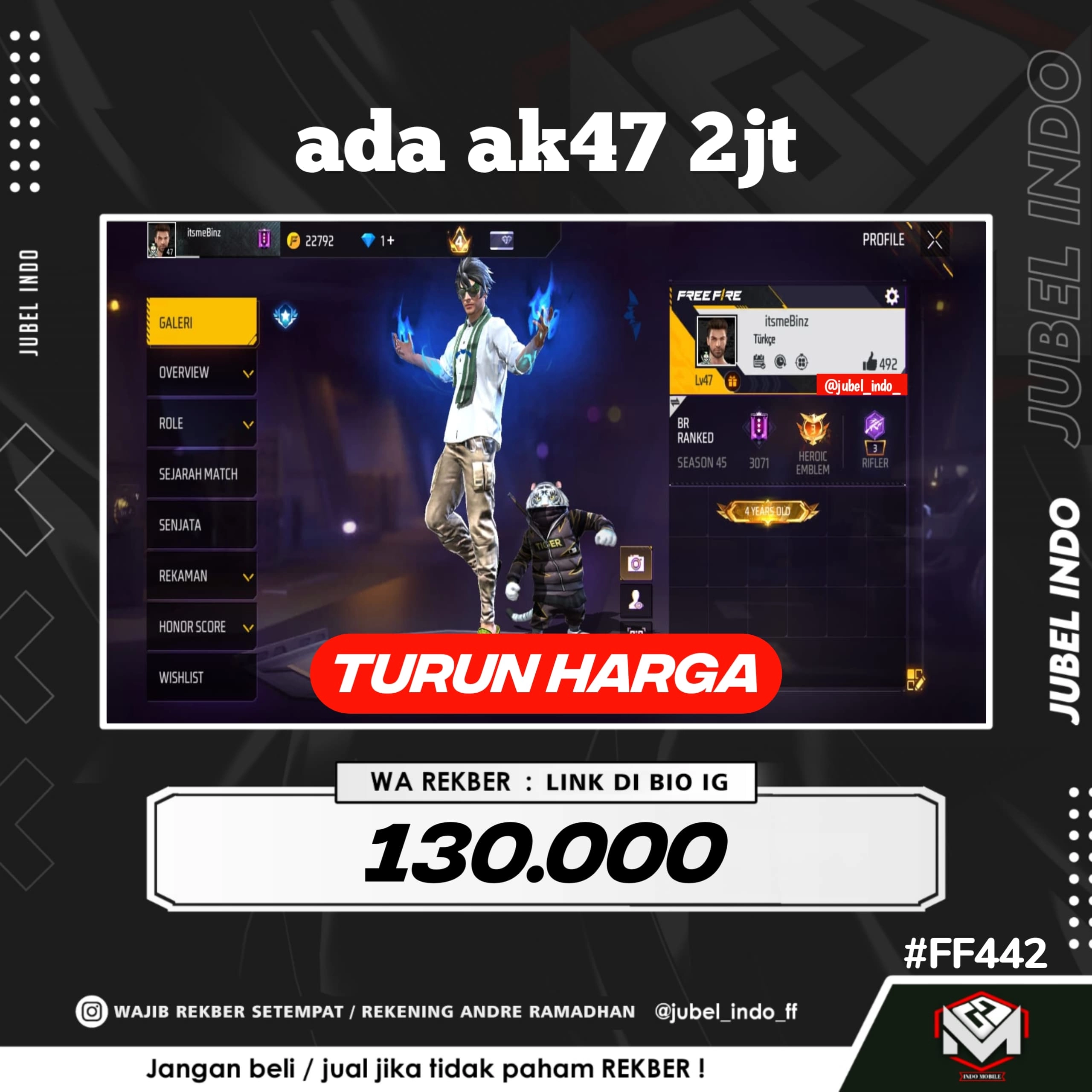 STOK FF #FF442