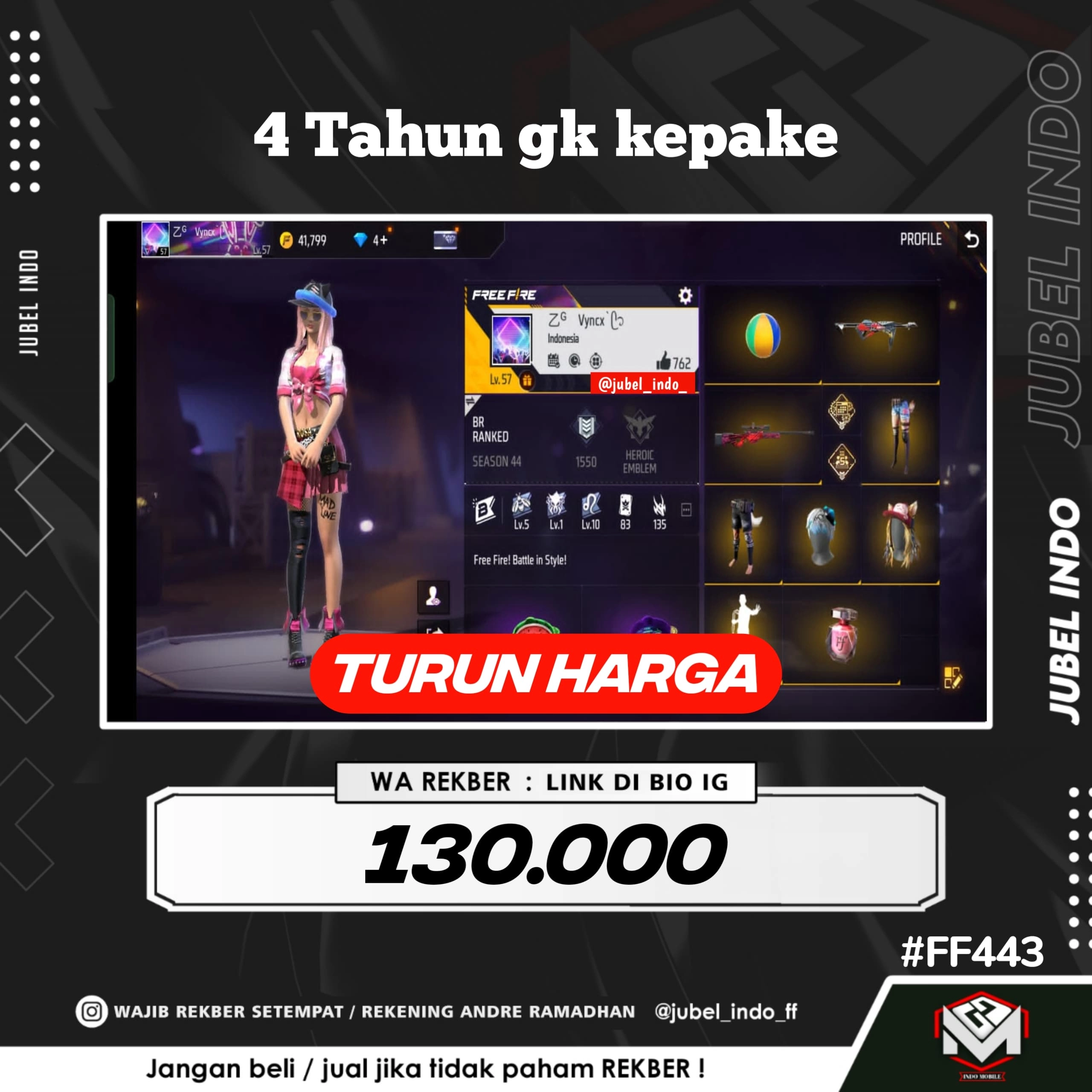 STOK FF #FF443