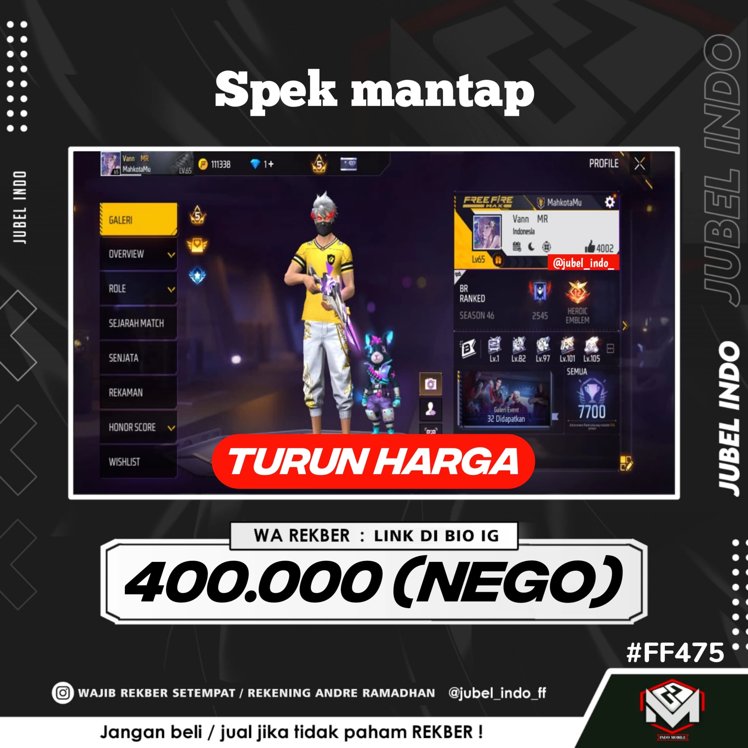 STOK FF #FF475