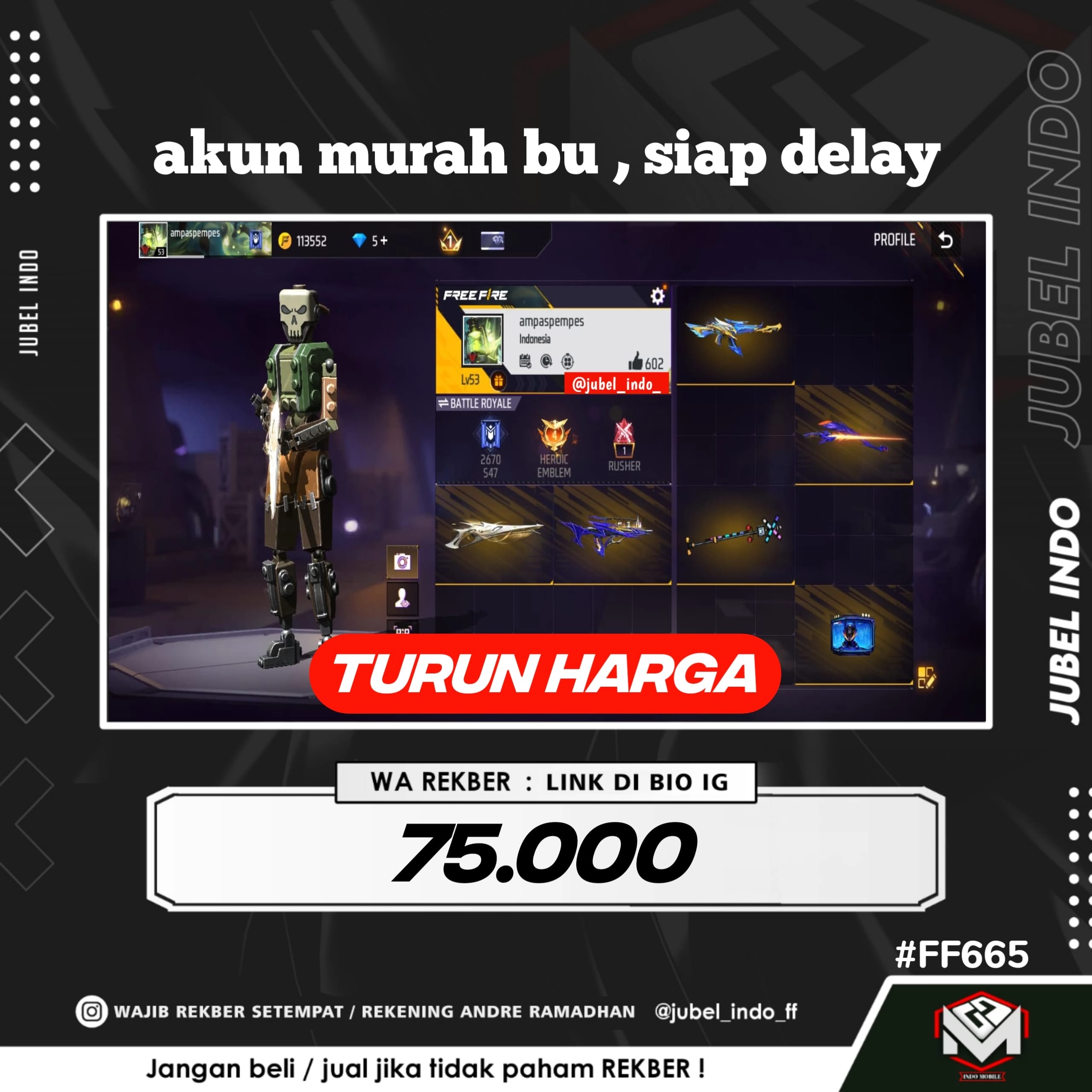STOK FF #FF665