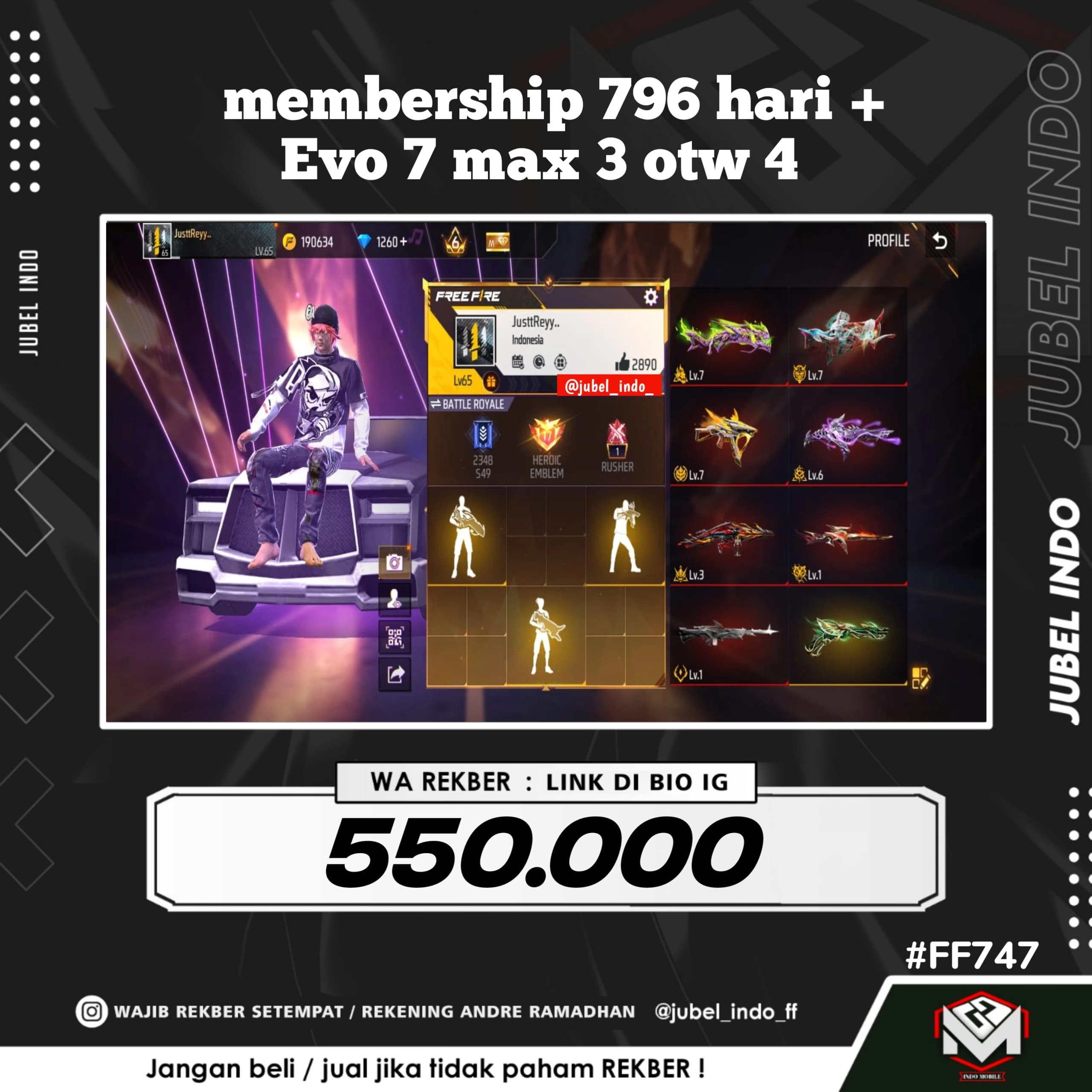 STOK FF #FF747