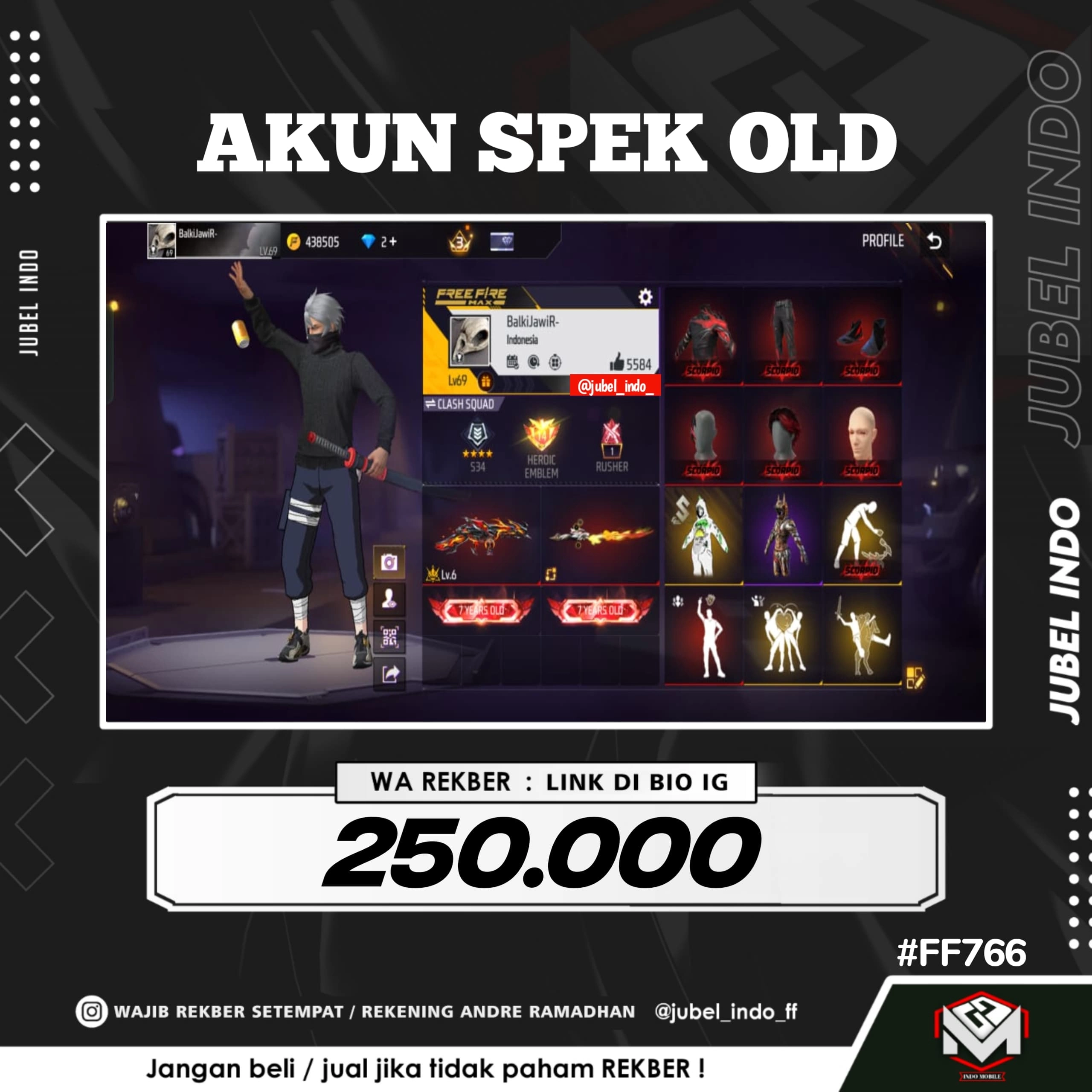 STOK FF #FF766