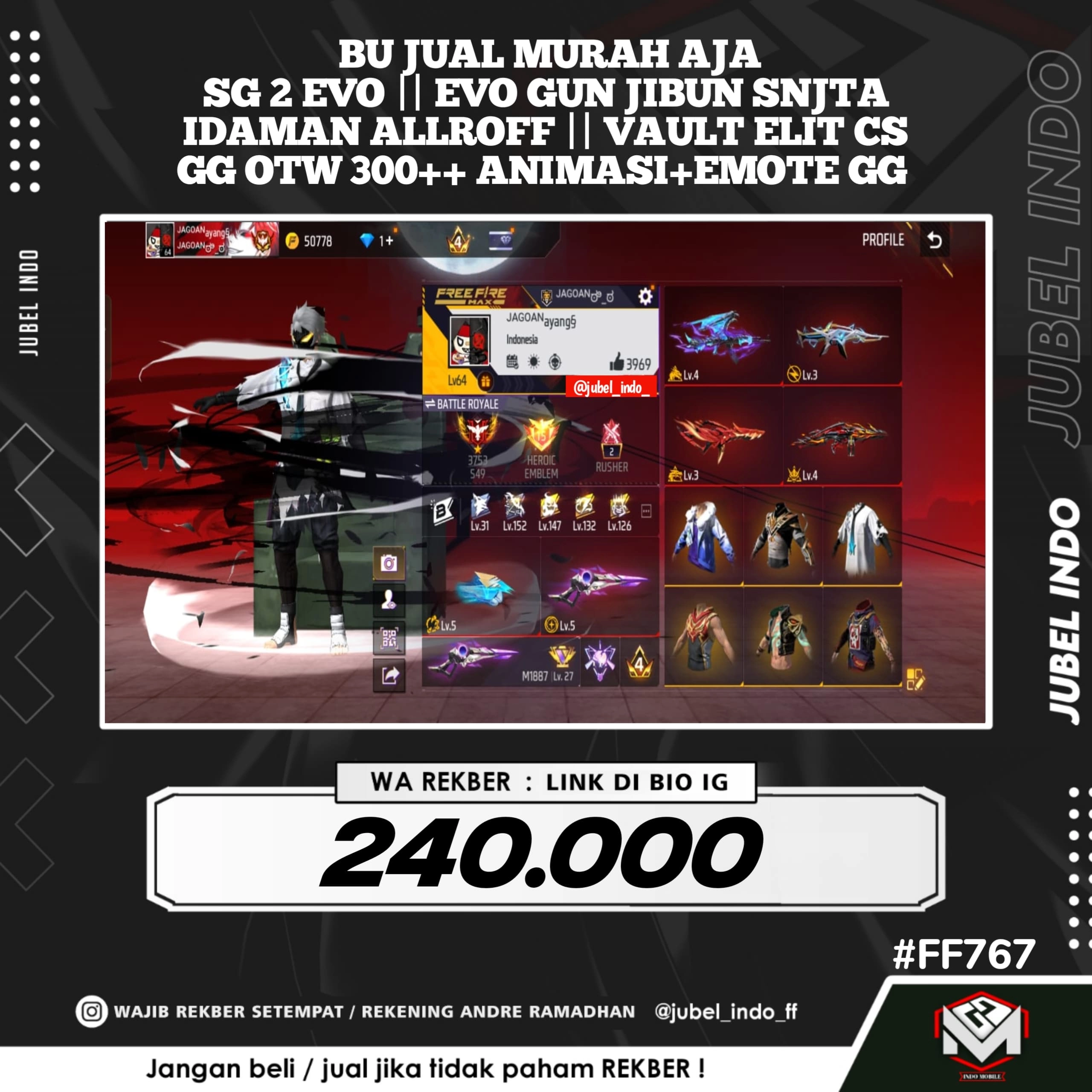 STOK FF #FF767