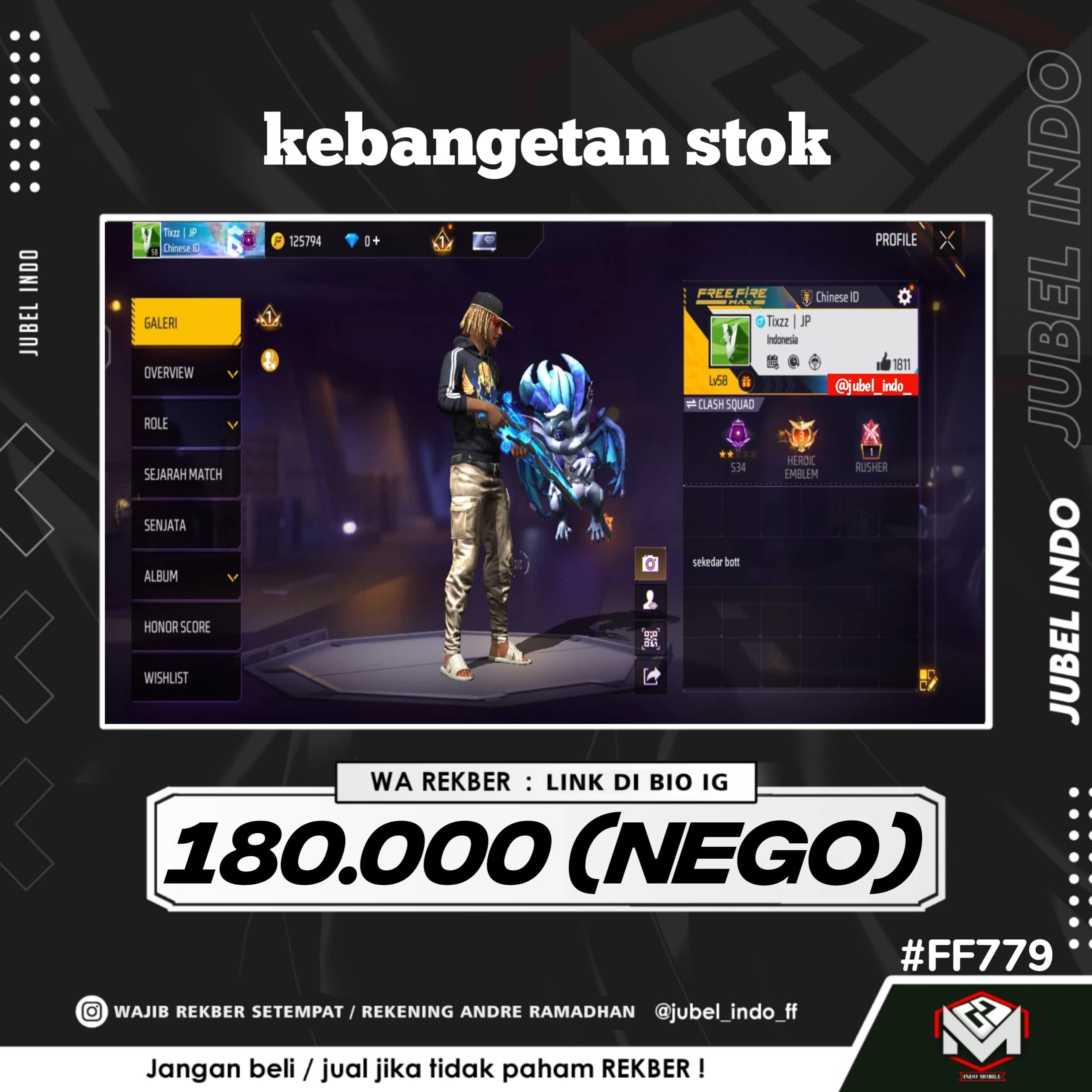 STOK FF #FF779