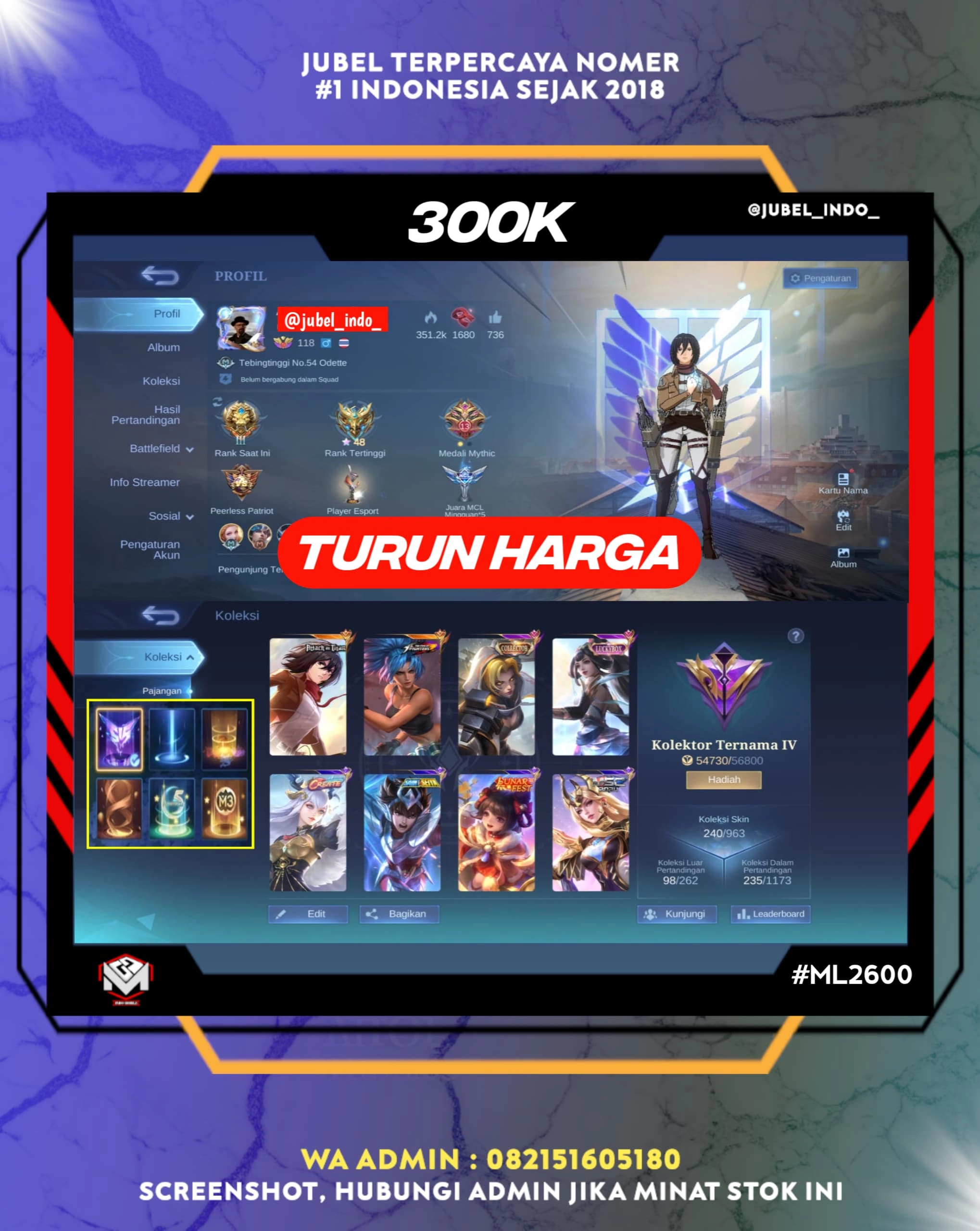 STOK ML #ML2600