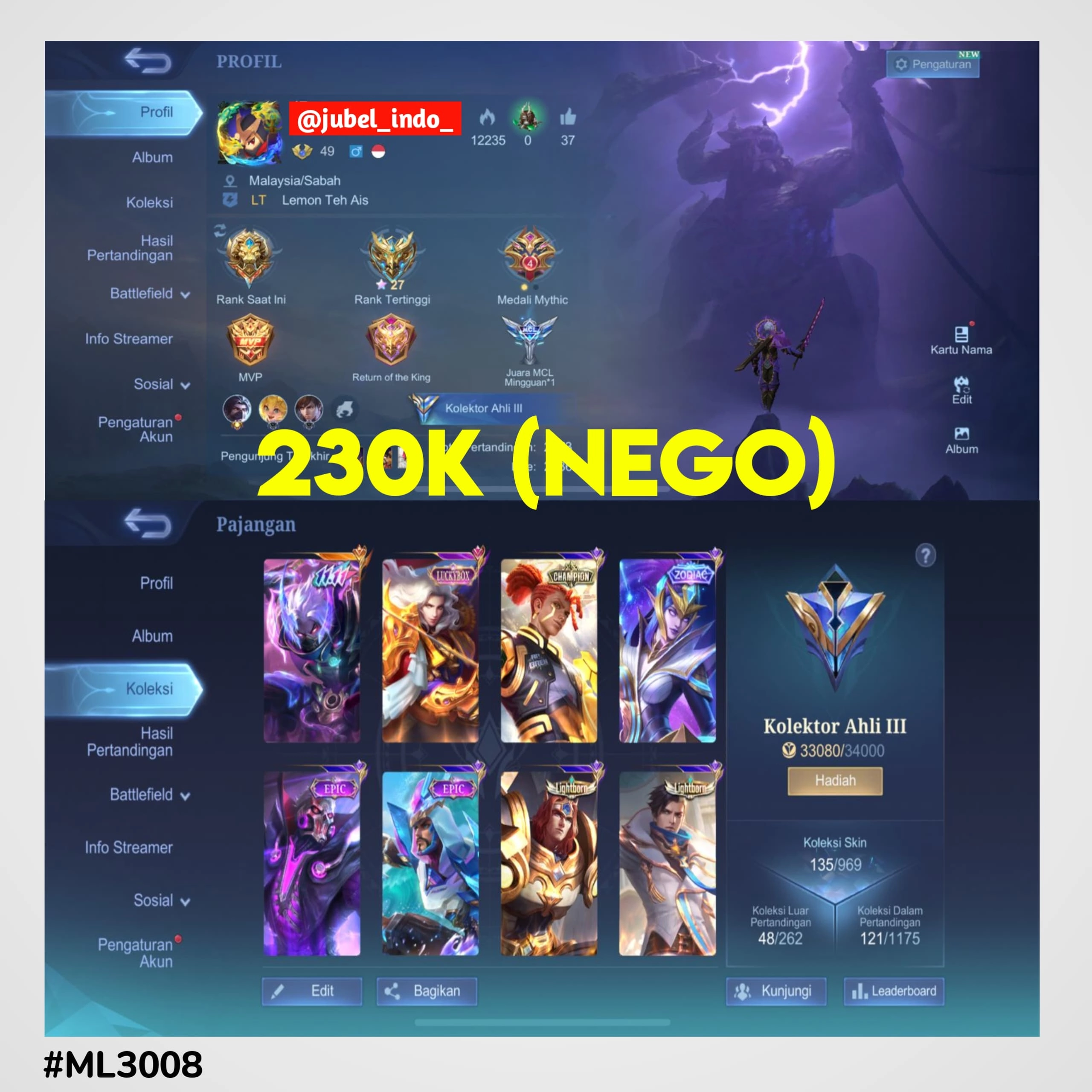 STOK ML #ML3008