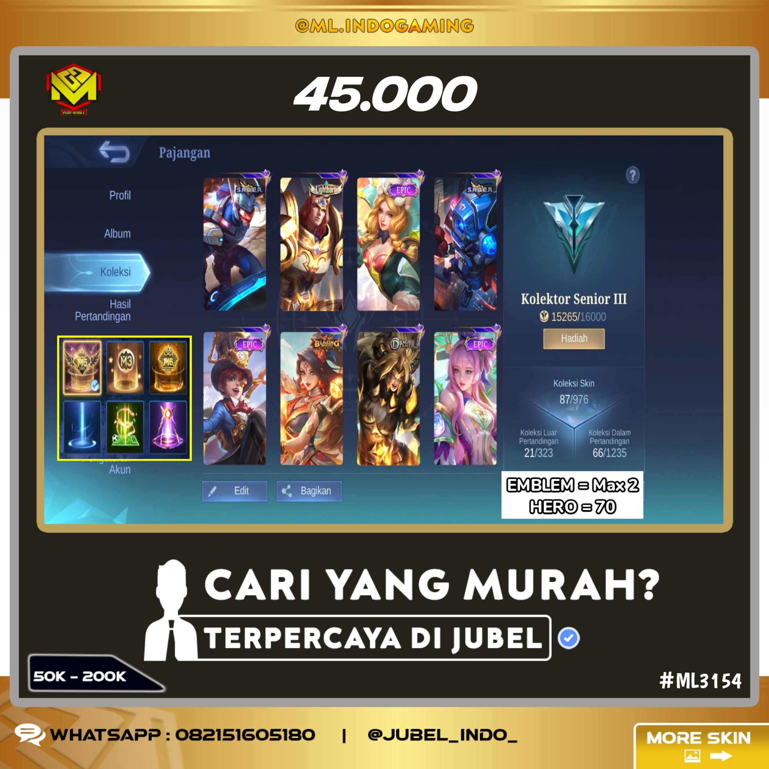 STOK ML #ML3154