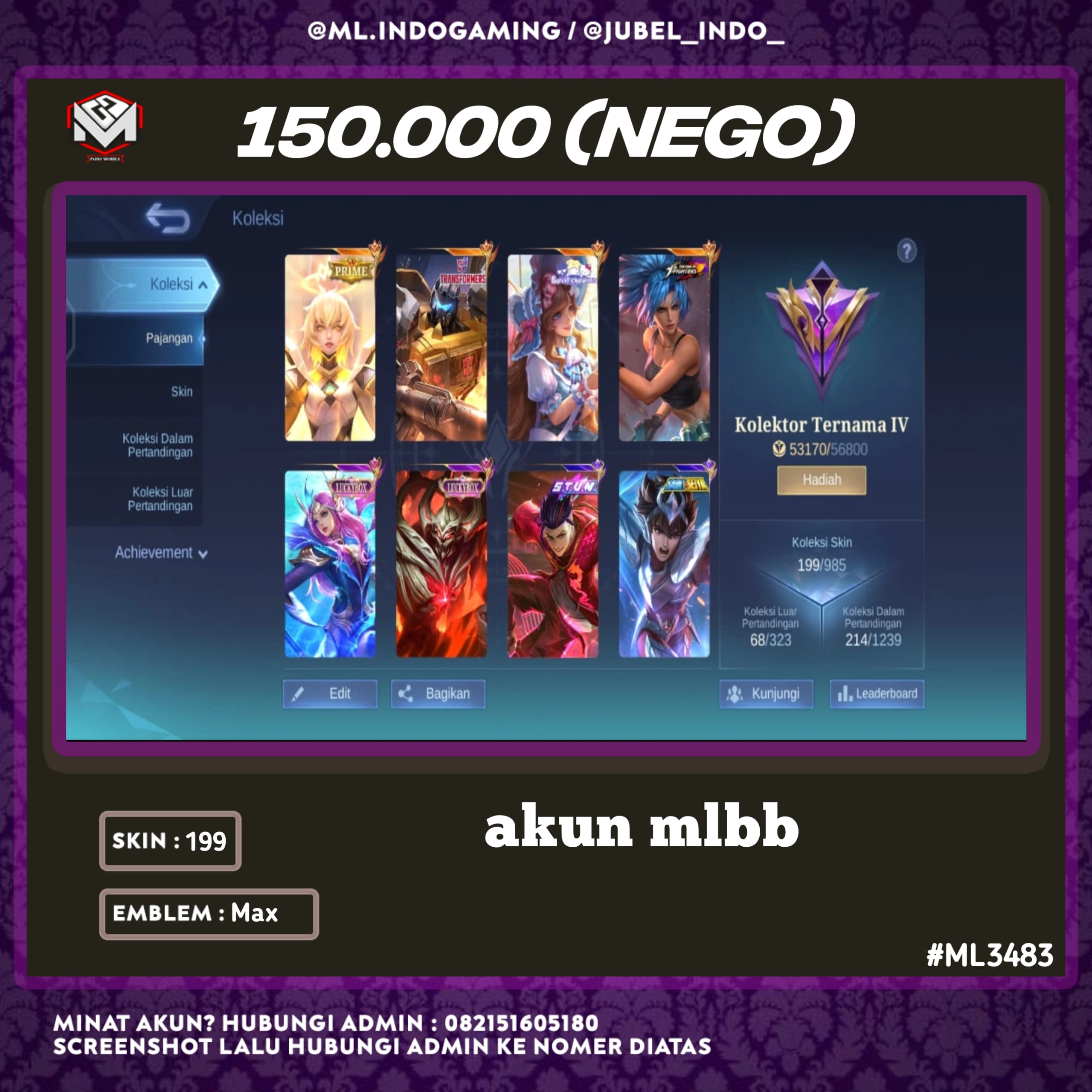 STOK ML #ML3483