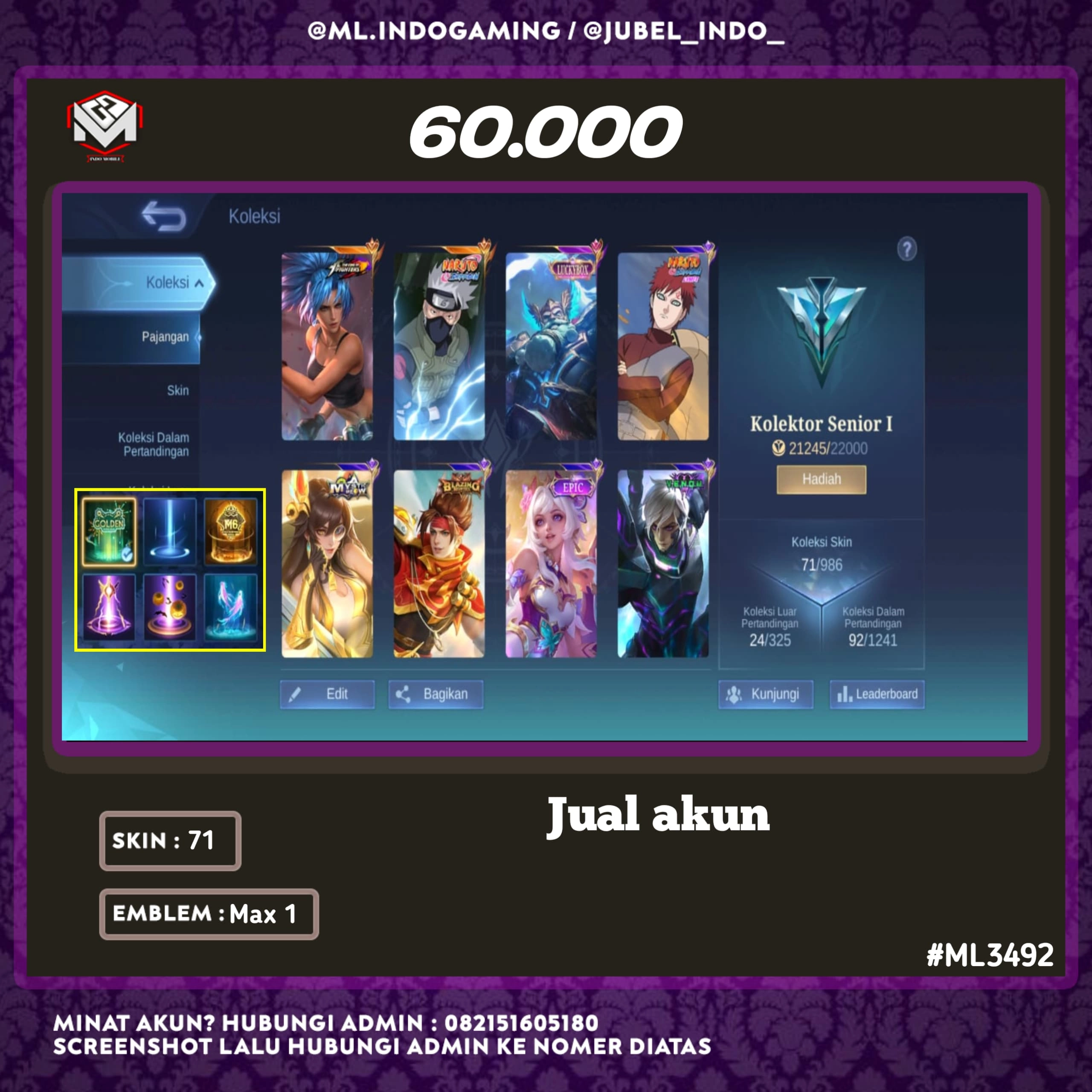 STOK ML #ML3492