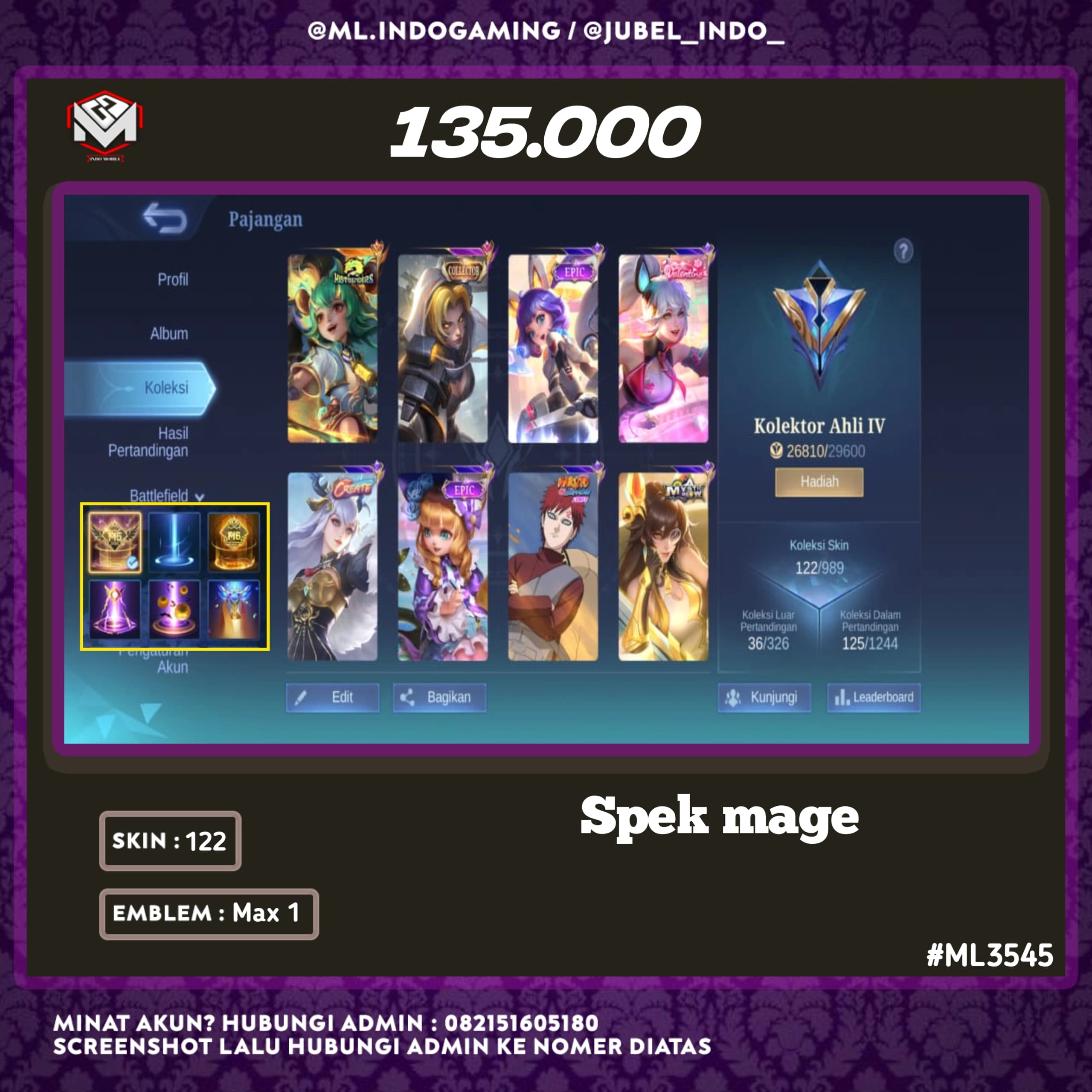 STOK ML #ML3545