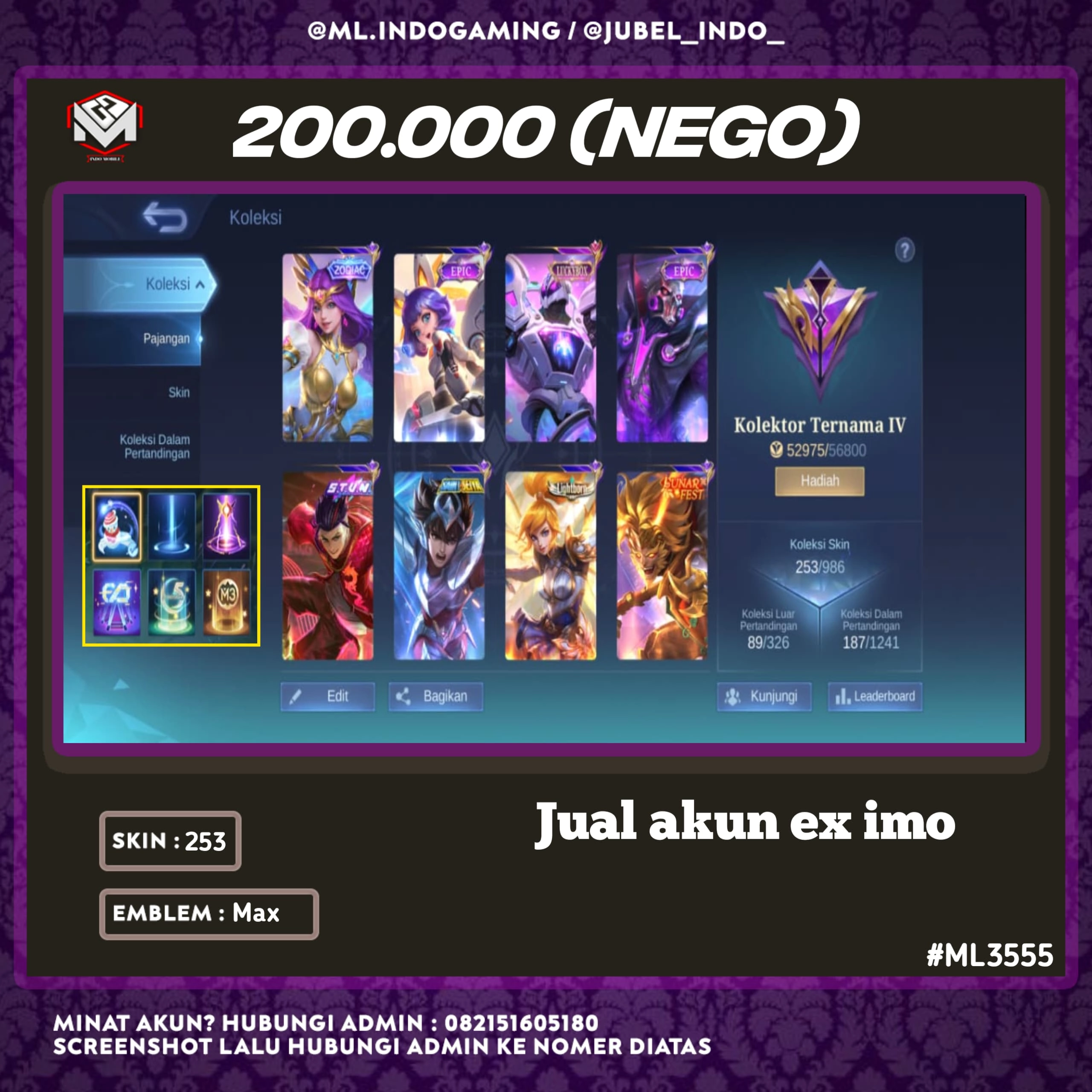 STOK ML #ML3555