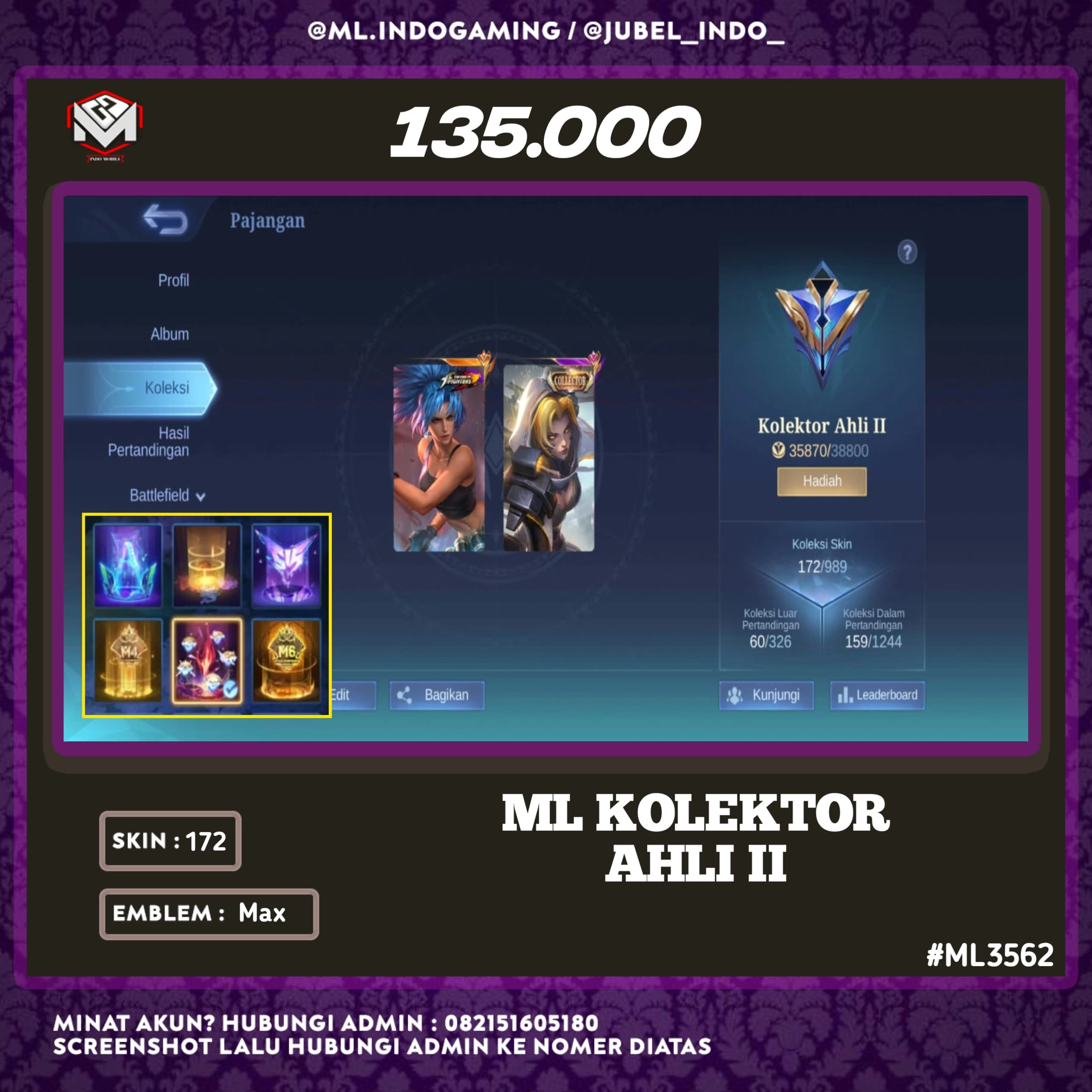 STOK ML #ML3562