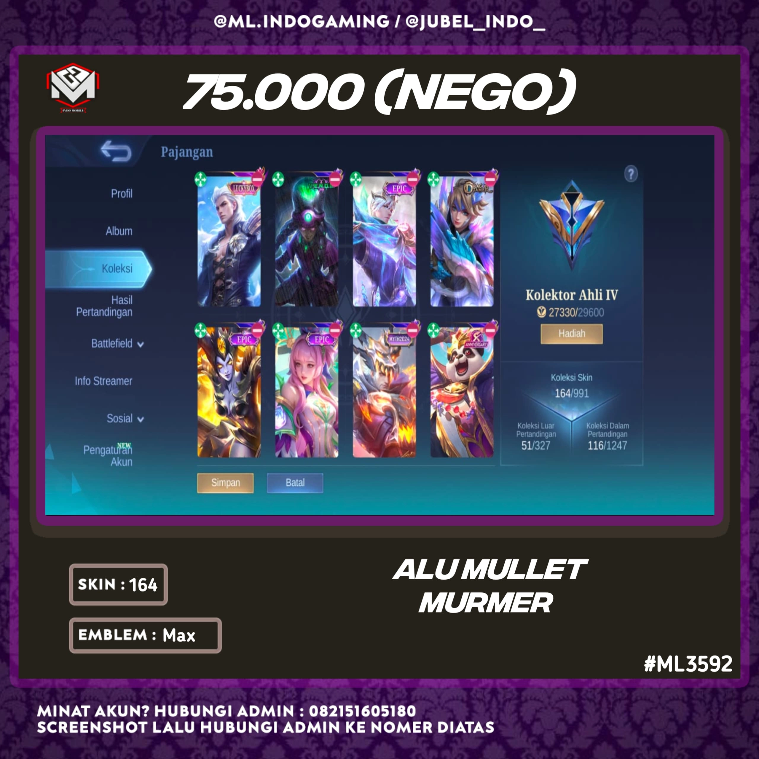 STOK ML #ML3592