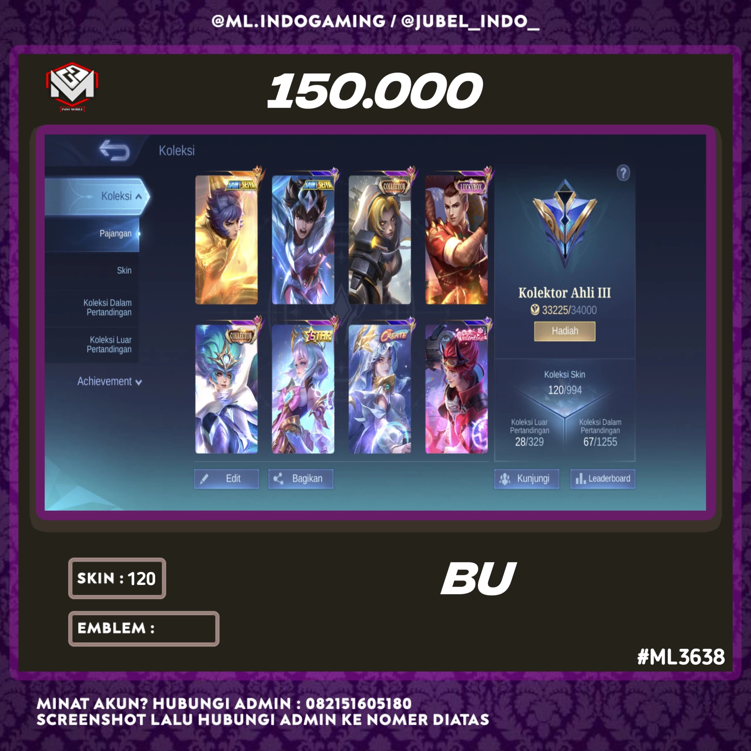 STOK ML #ML3638