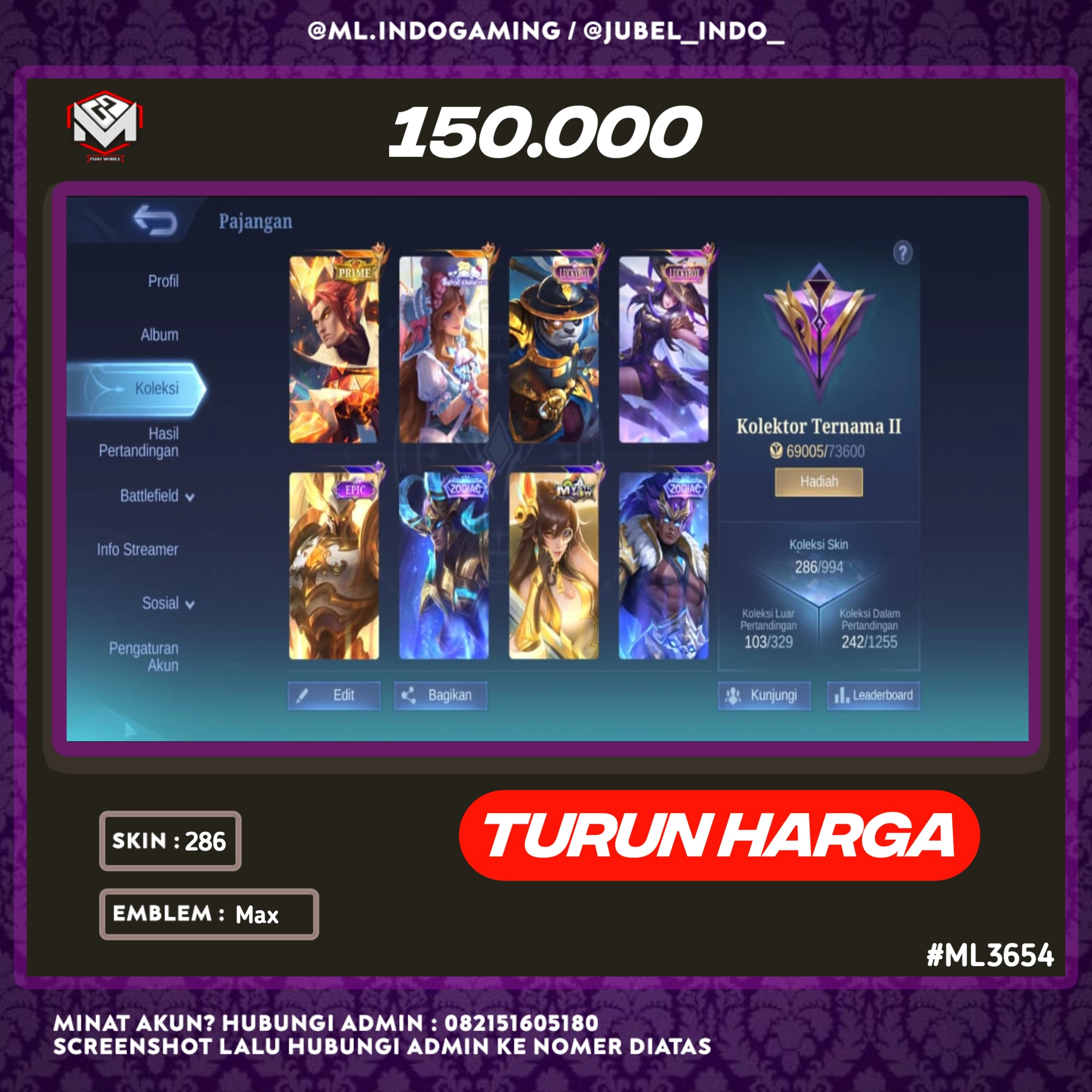 STOK ML #ML3654