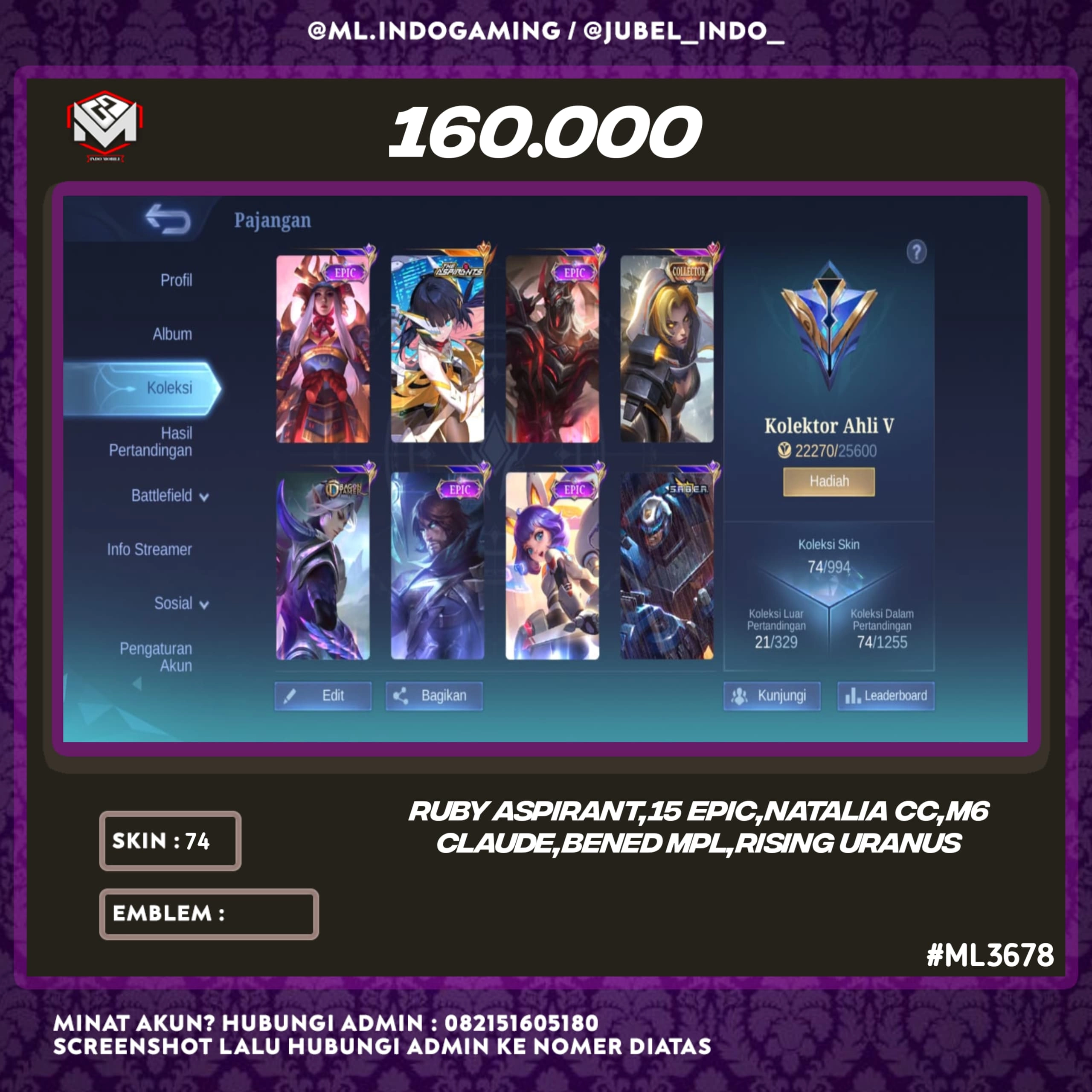 STOK ML #ML3678