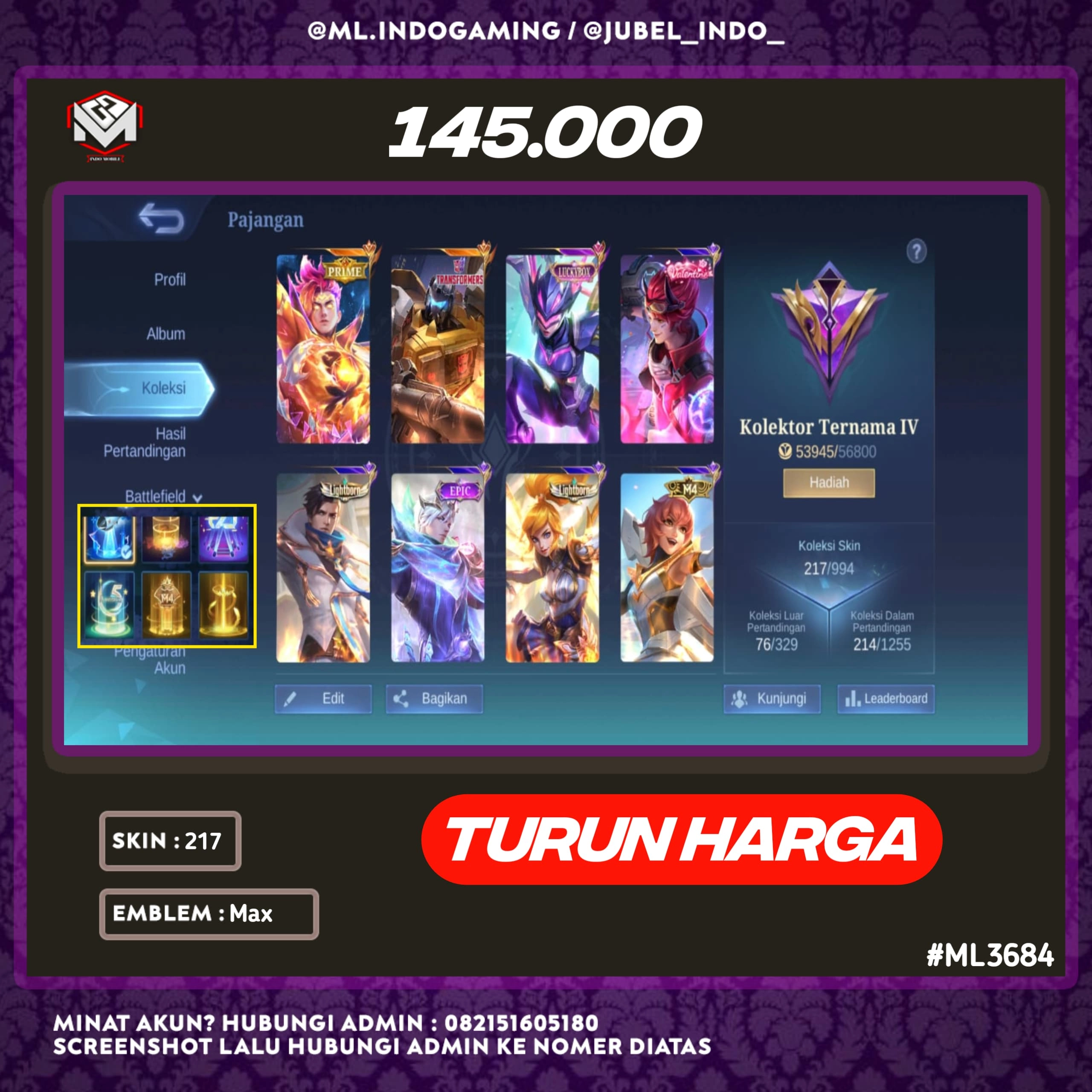 STOK ML #ML3684