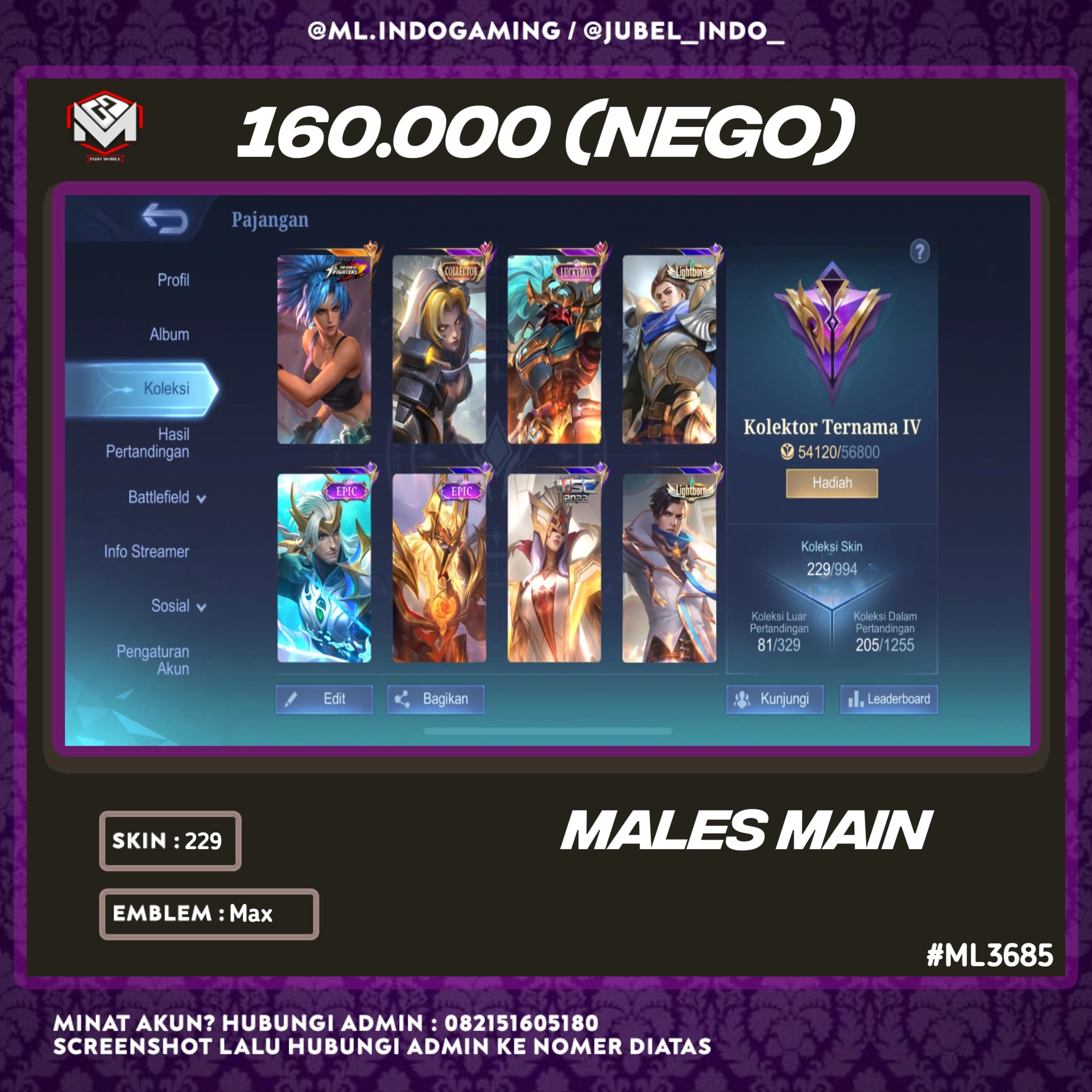 STOK ML #ML3685