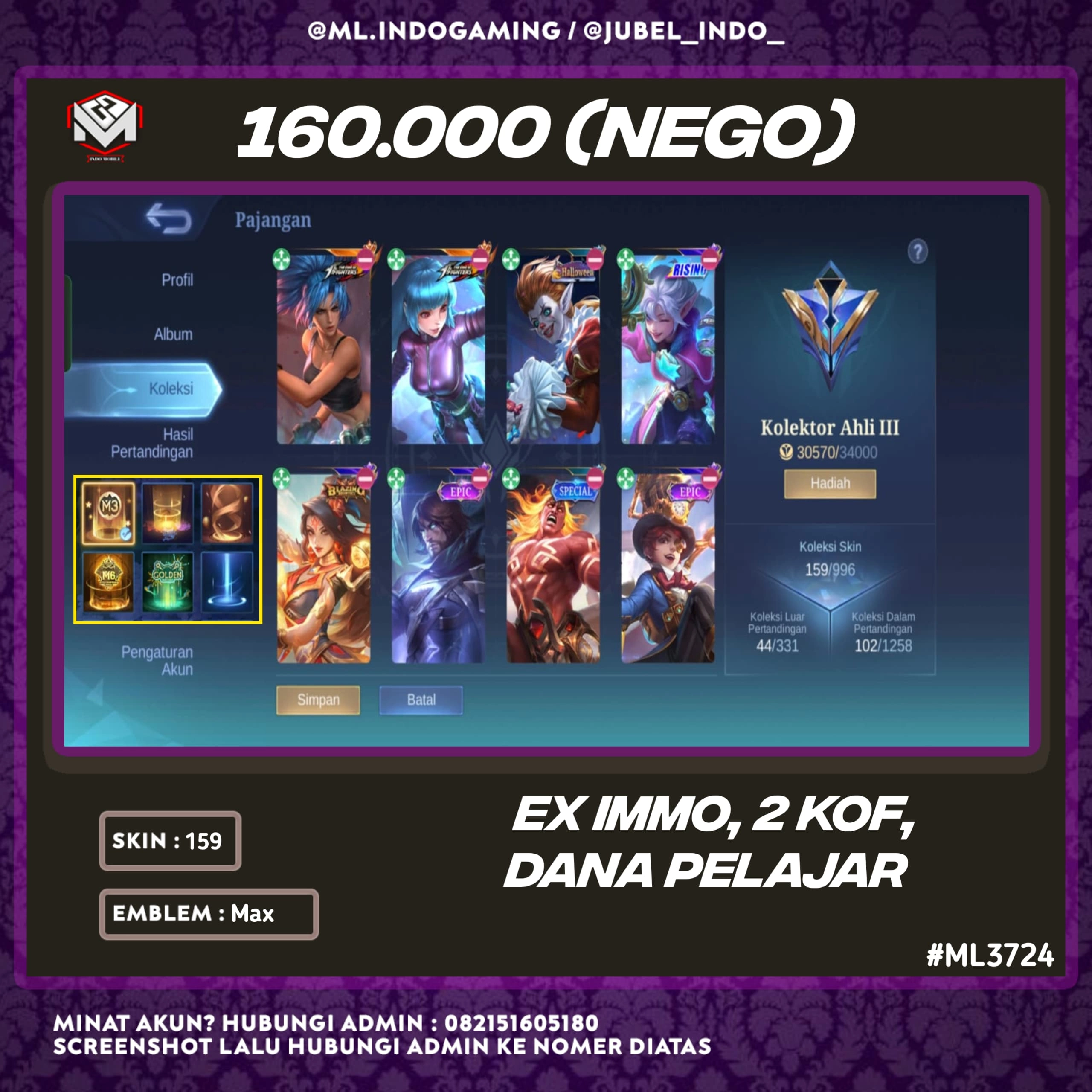 STOK ML #ML3724