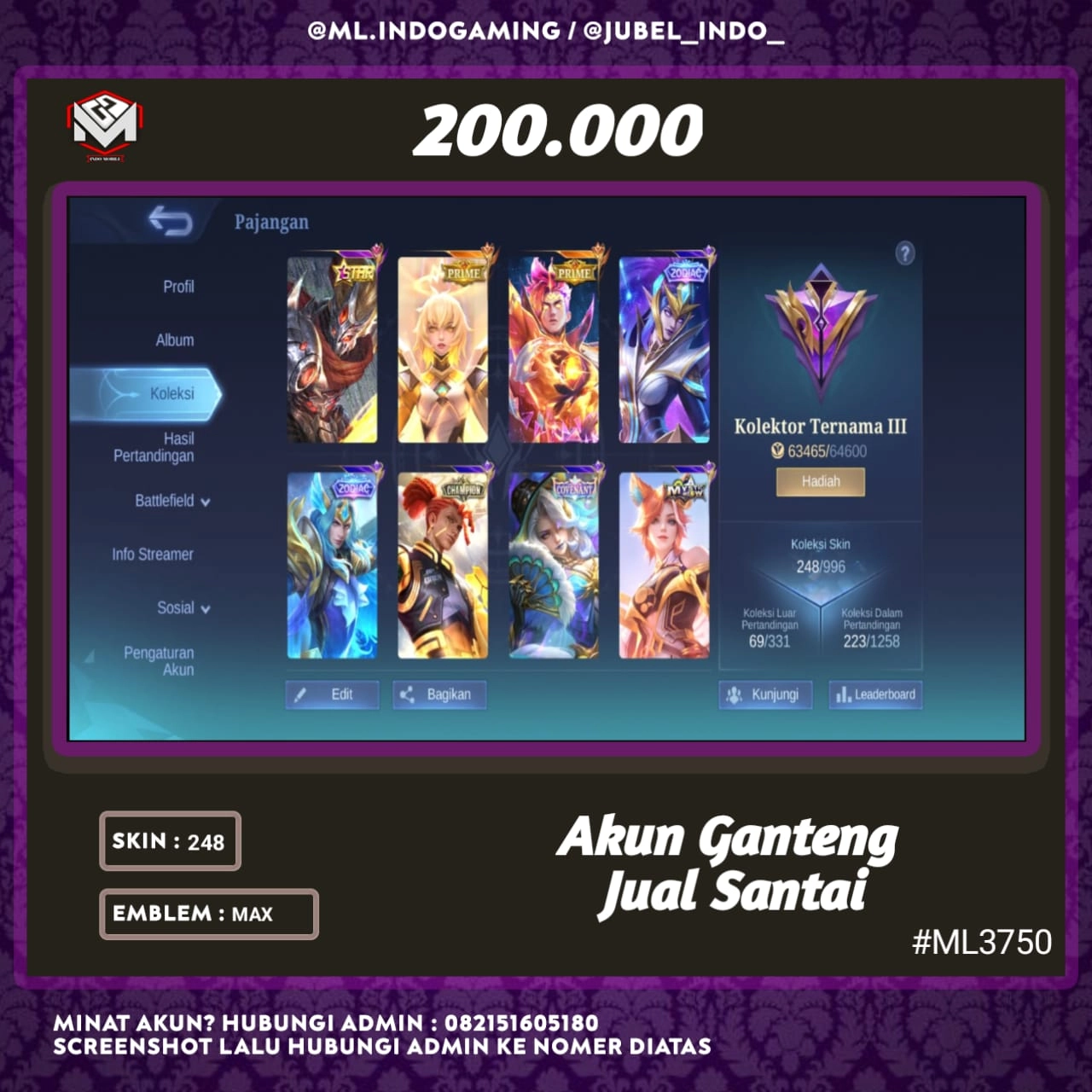 STOK ML #ML3750