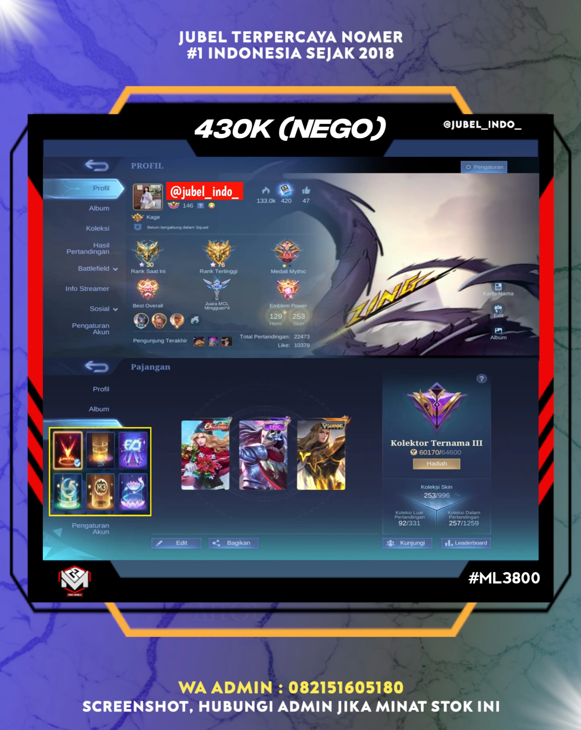 STOK ML #ML3800