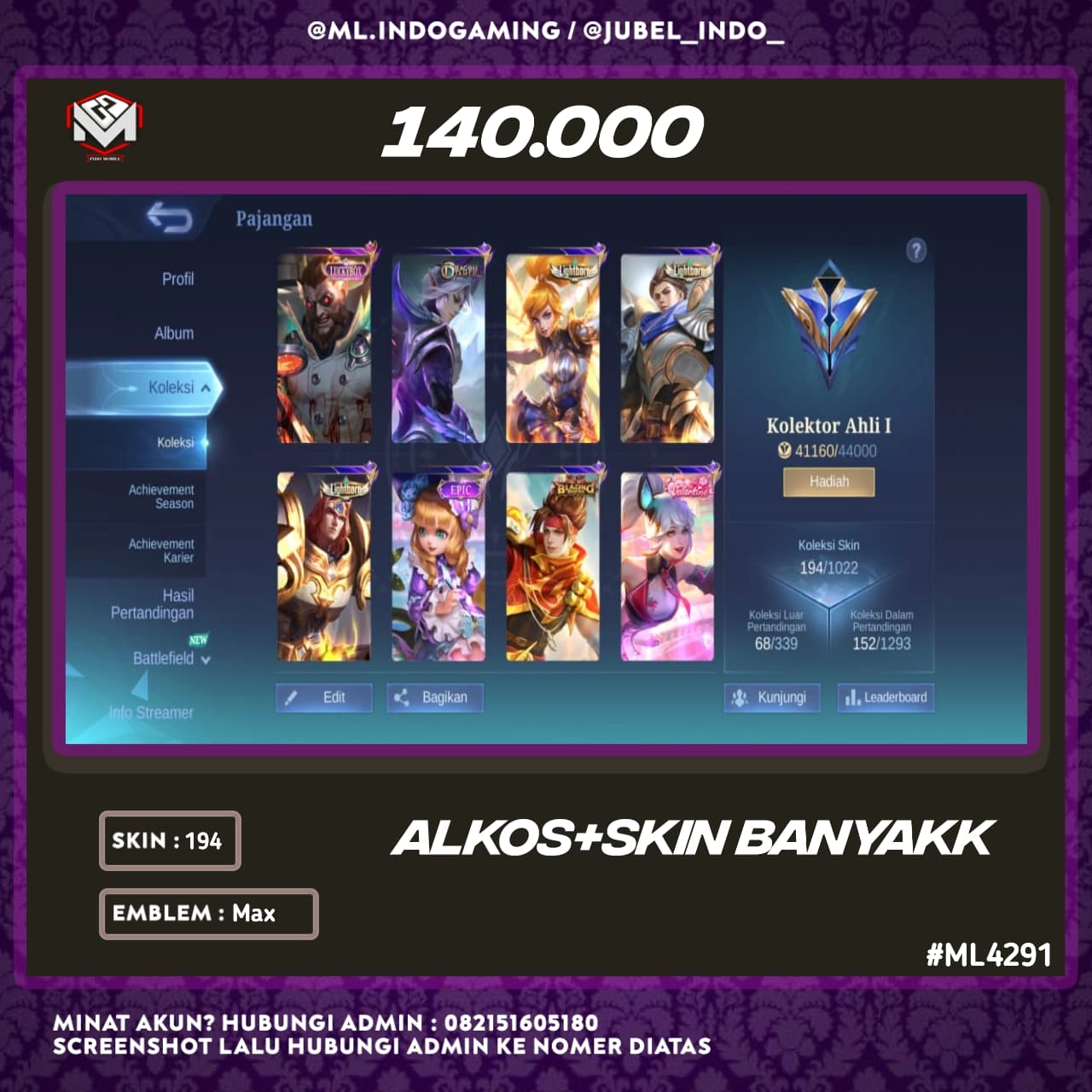 STOK ML #ML4291