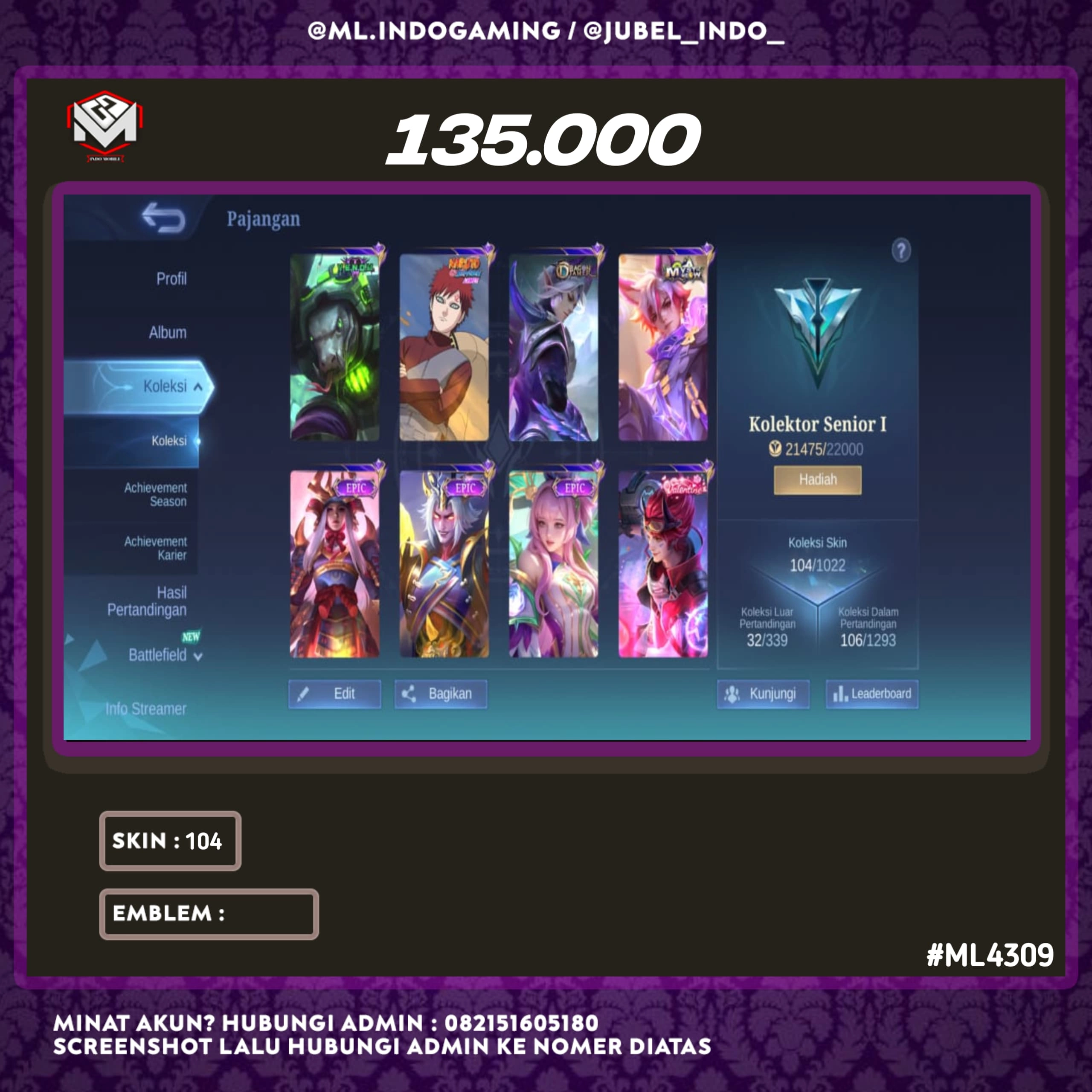 STOK ML #ML4309