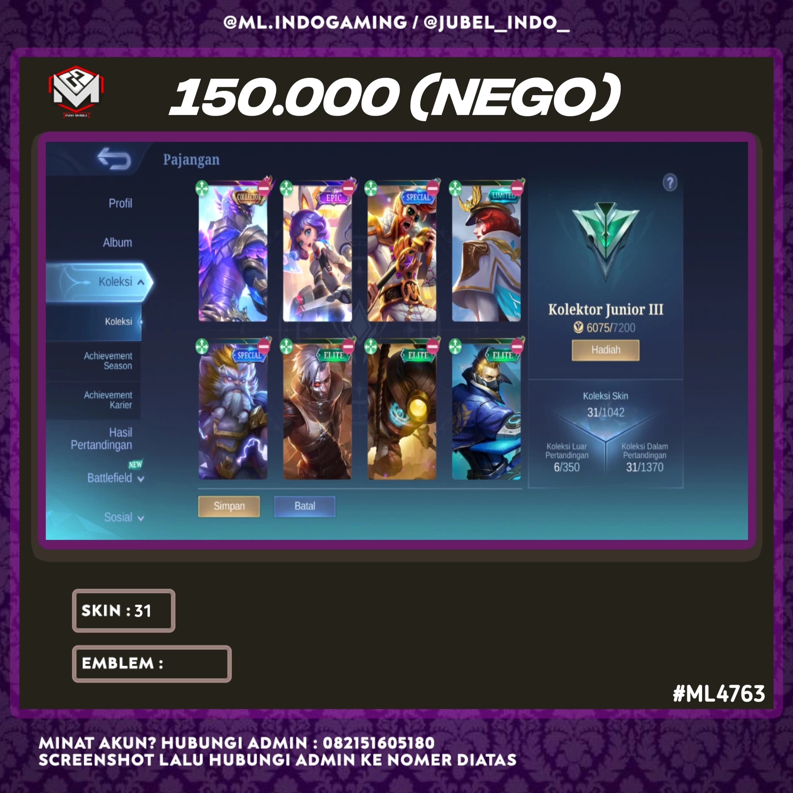 STOK ML #ML4763