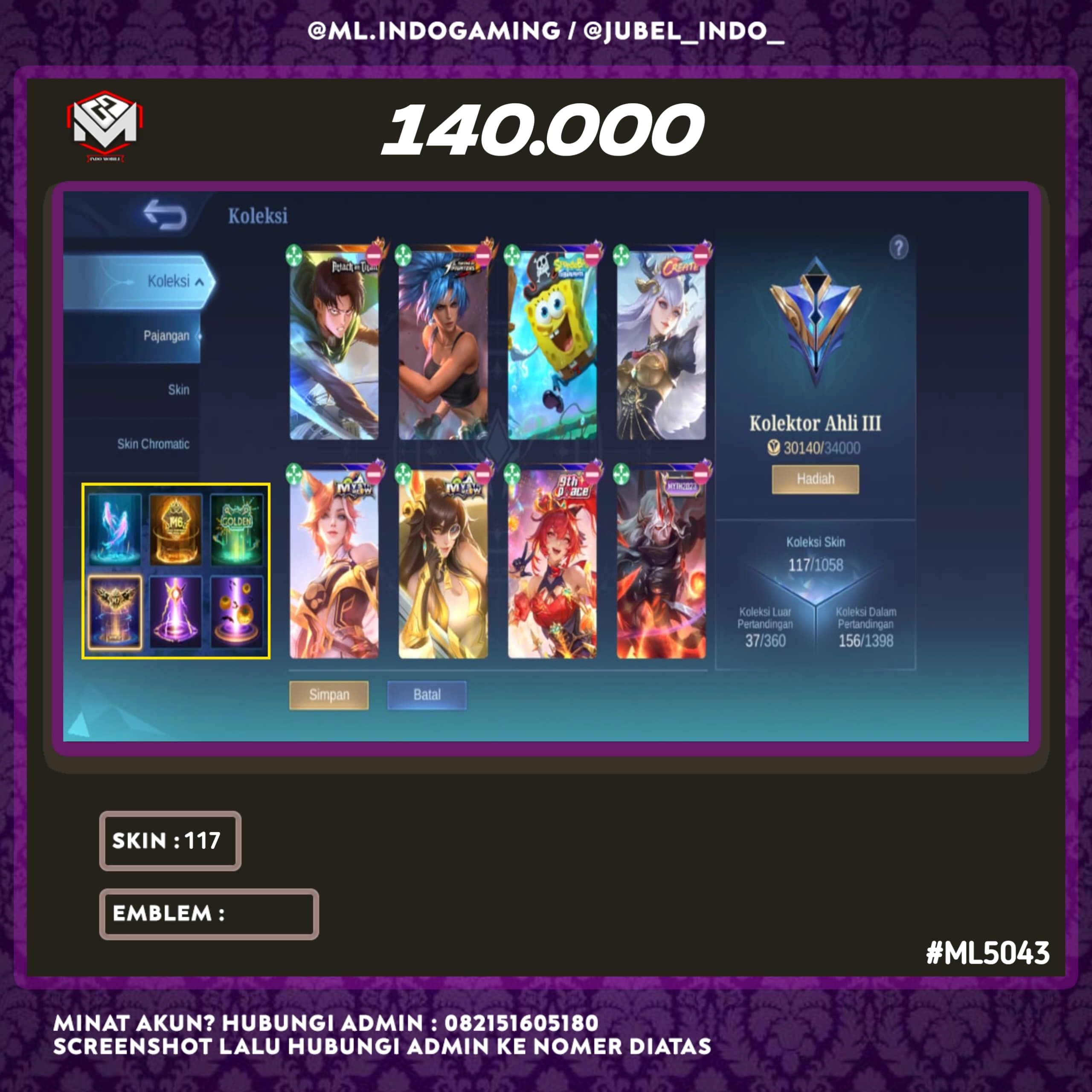 STOK ML #ML5043