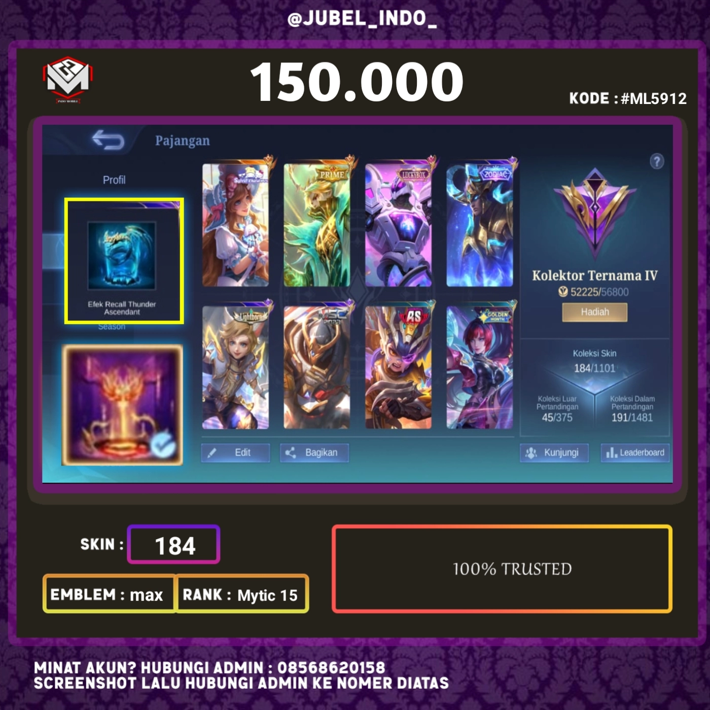 STOK ML #ML5912