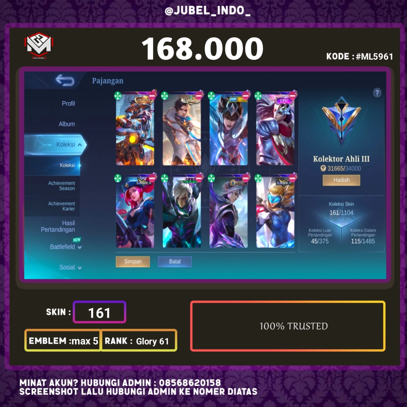 STOK ML #ML5961