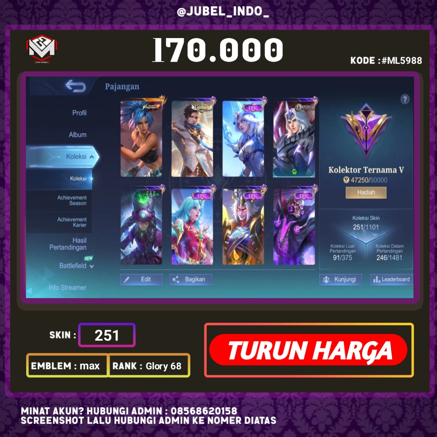 STOK ML #ML5988