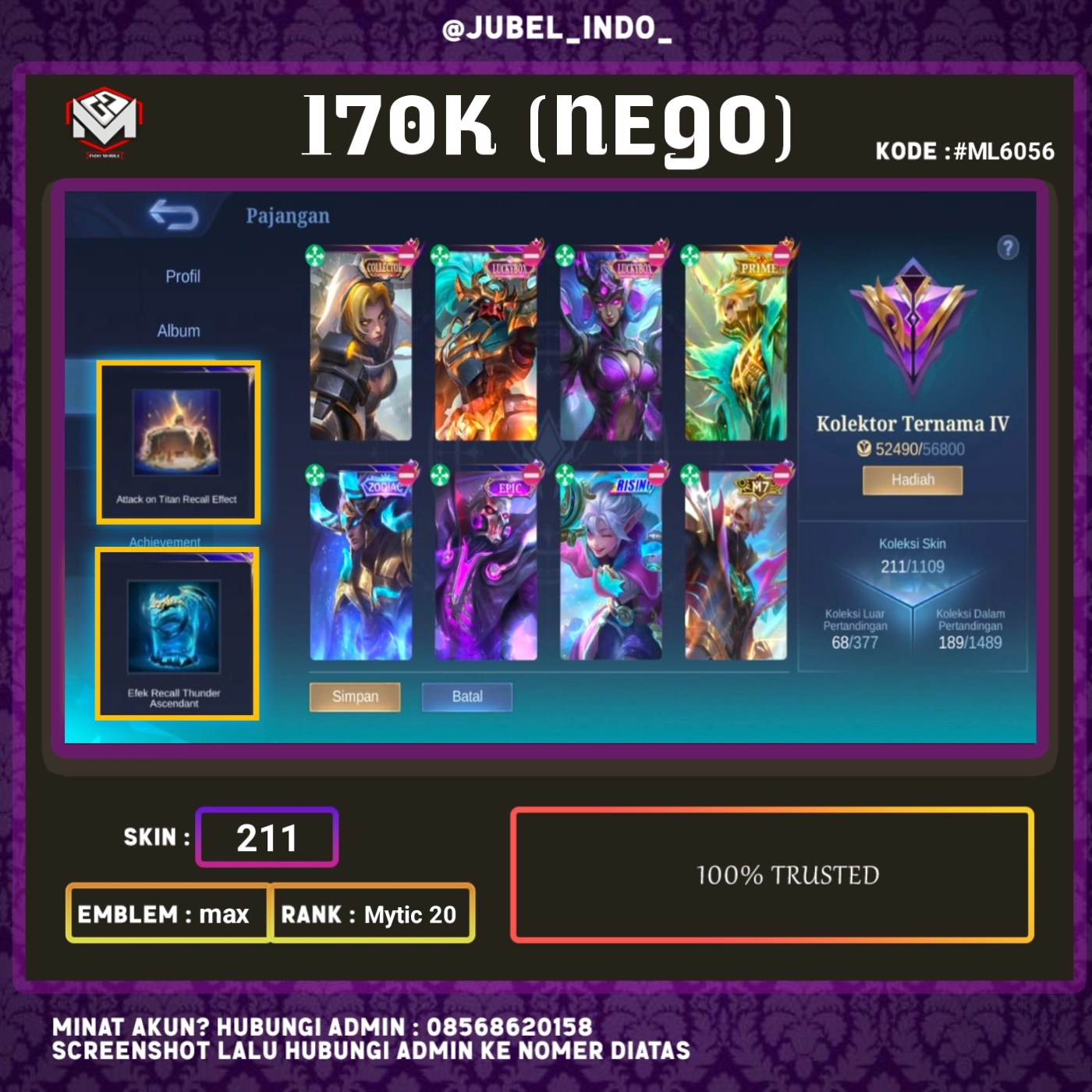 STOK ML #ML6056