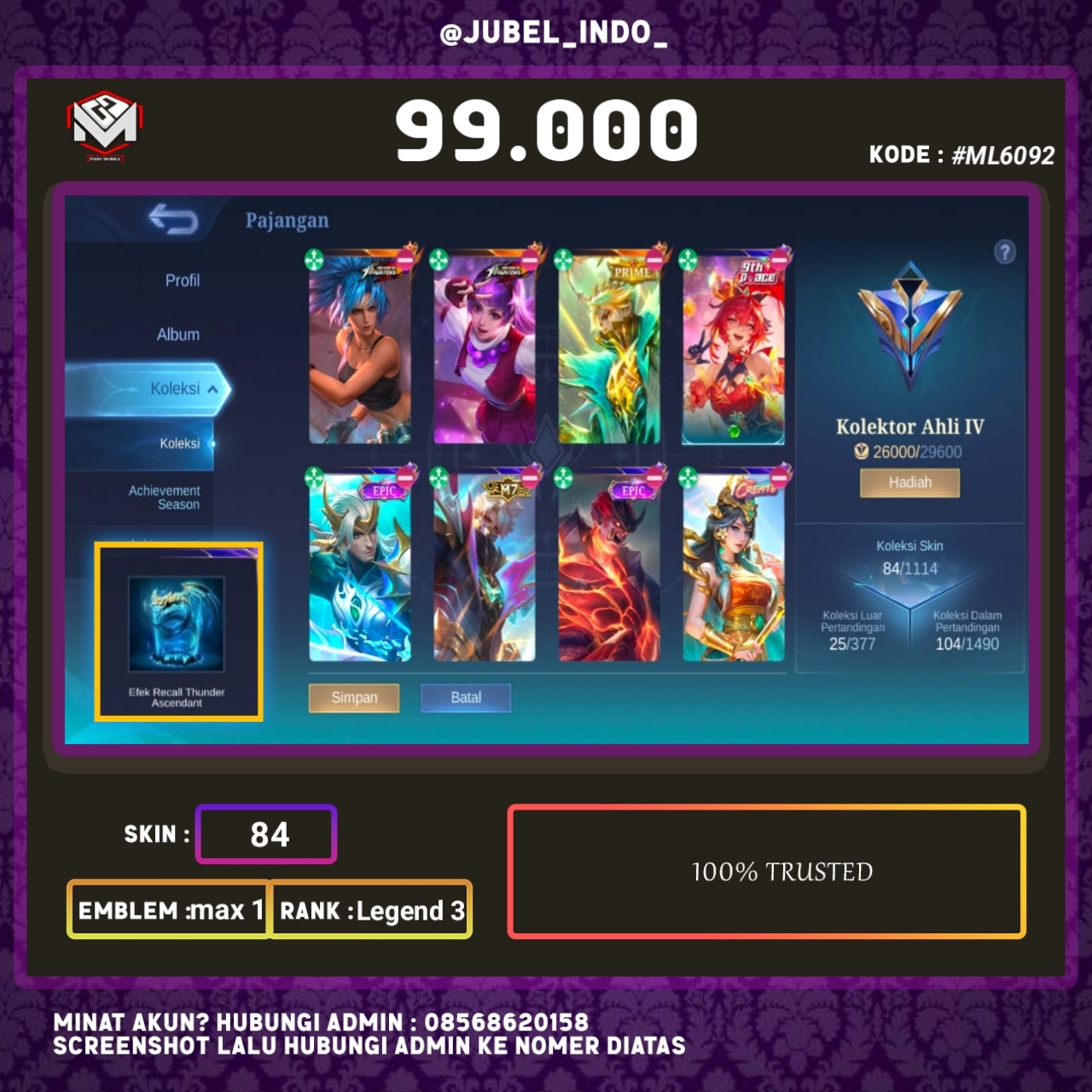 STOK ML #ML6092